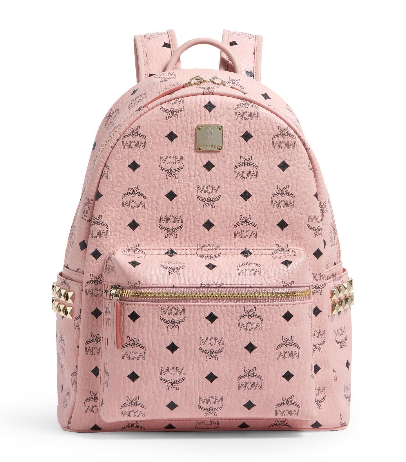 MCM Small-medium Stark Backpack in Pink - Lyst
