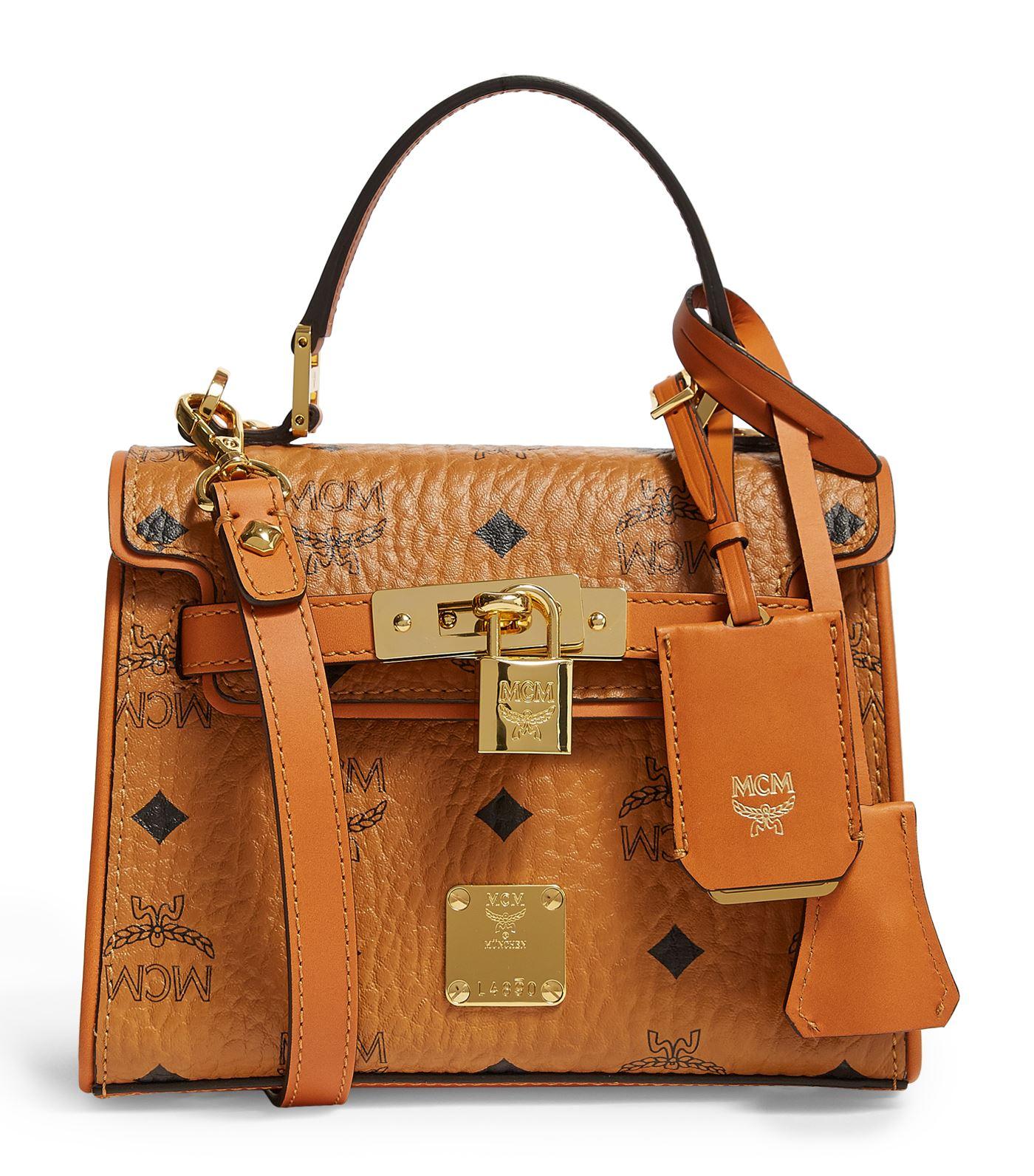 Lyst - MCM Mini Heritage Satchel Bag in Brown