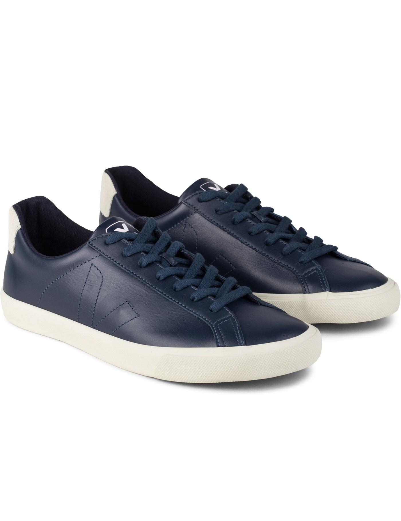 Lyst - Veja Navy Esplar Leather Sneakers in Blue for Men