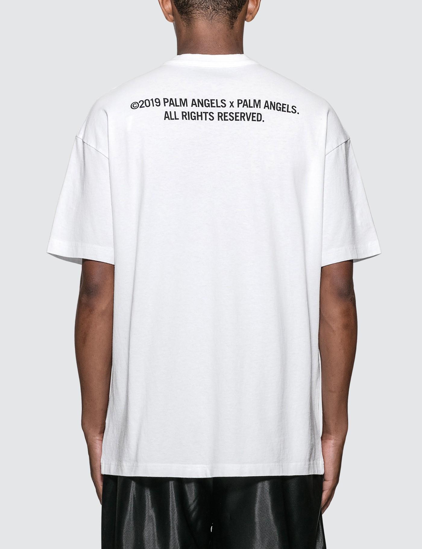 palm angels white oversized t shirt