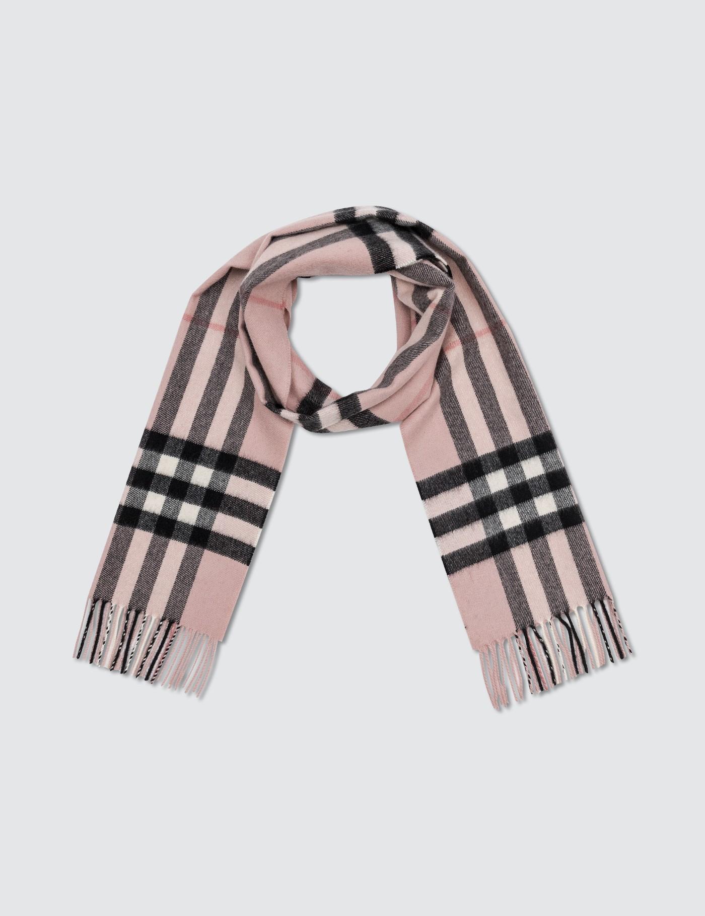 Burberry Classic Cashmere Check Scarf In Pink Lyst