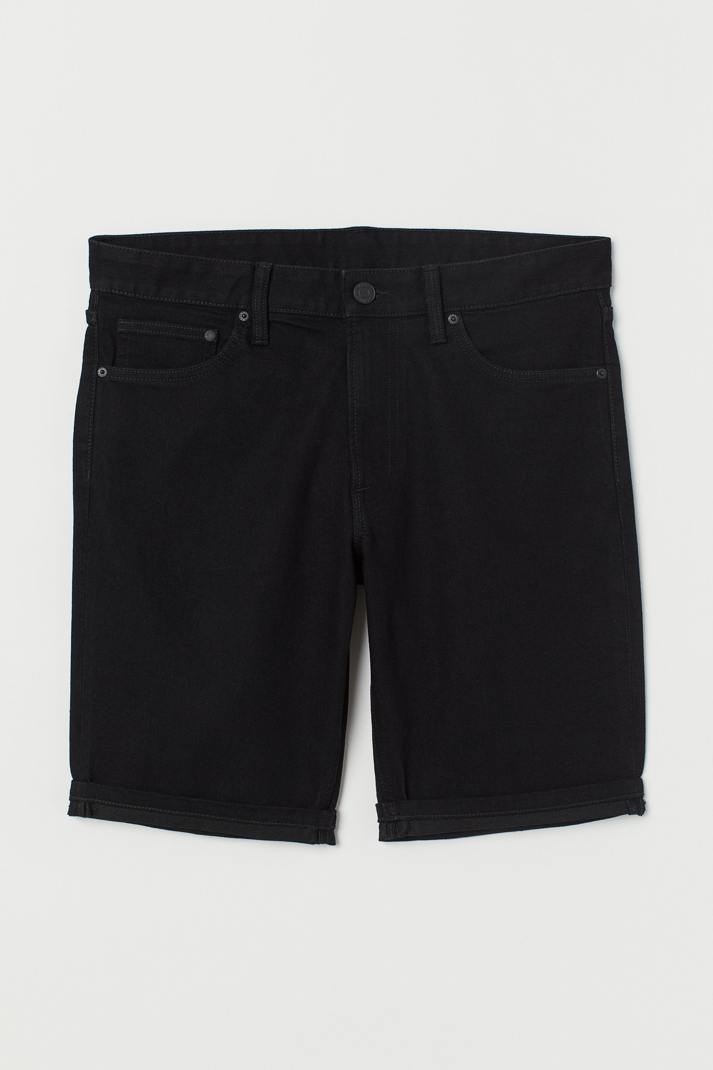 H&M Denim Shorts in Black for Men - Lyst