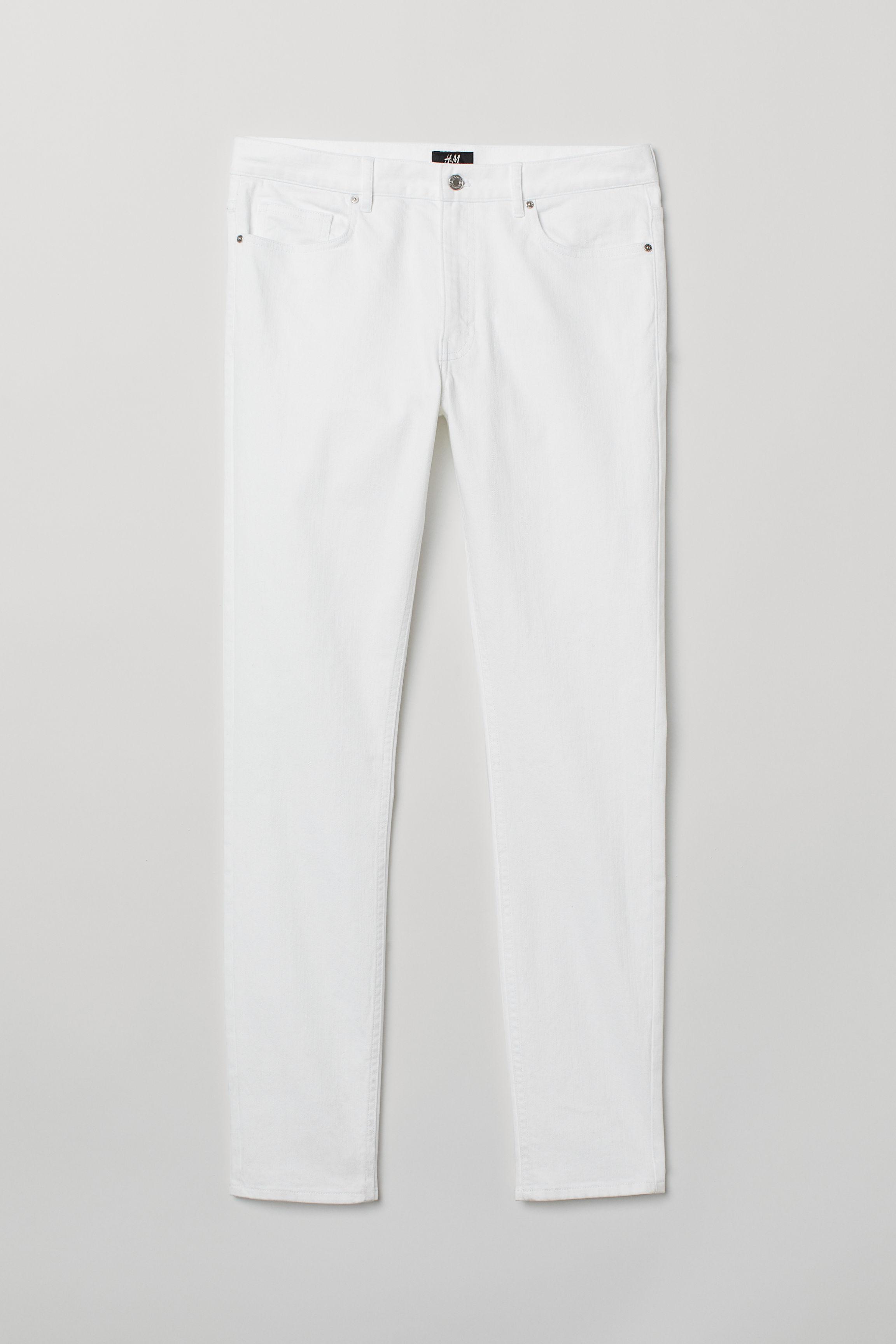 white twill pants