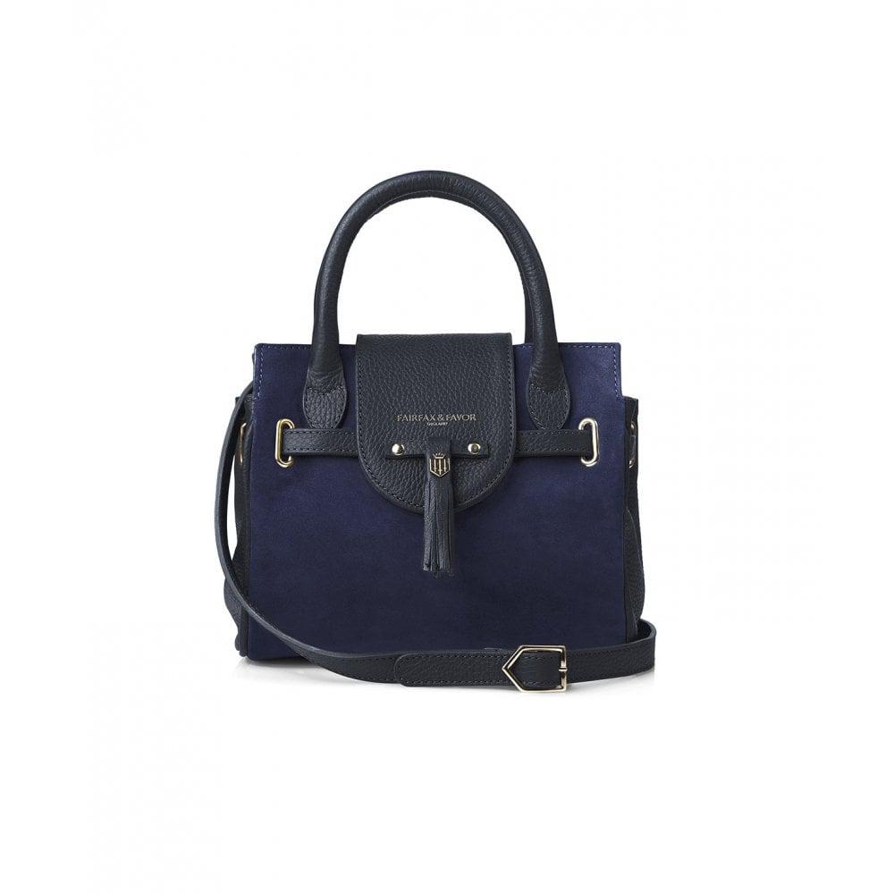 Lyst Fairfax Favor Mini Windsor Handbag In Navy Suede And View Fullscreen