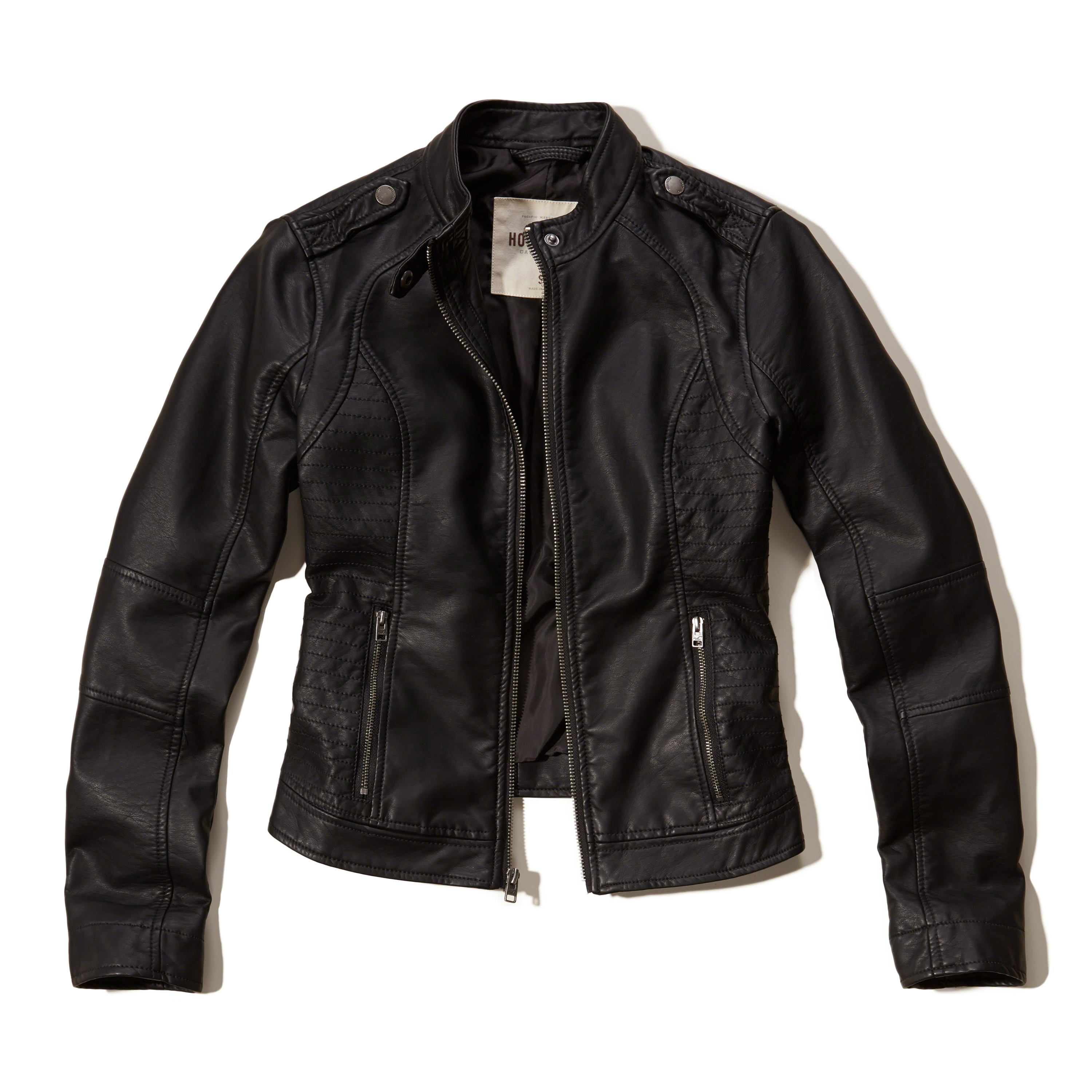 hollister leather jacket