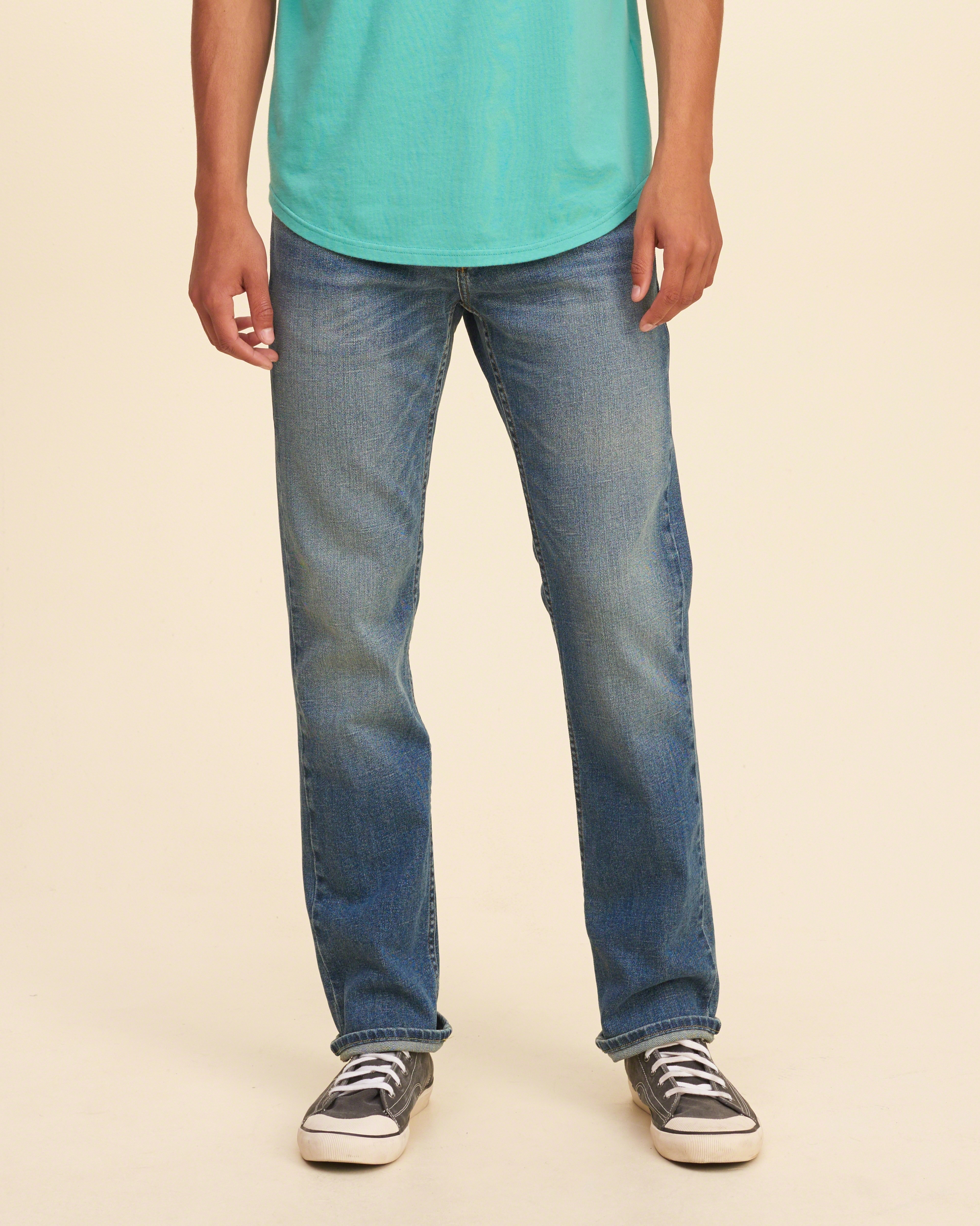 Lyst - Hollister Slim Straight Jeans in Blue for Men