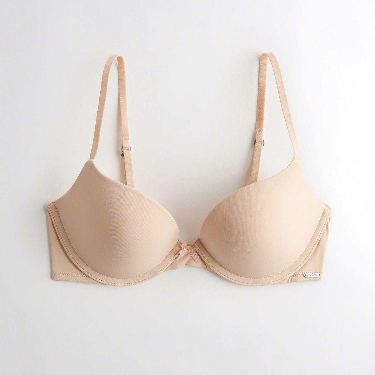 Lyst Hollister Girls Push Up Plunge Bra From Hollister In Natural 