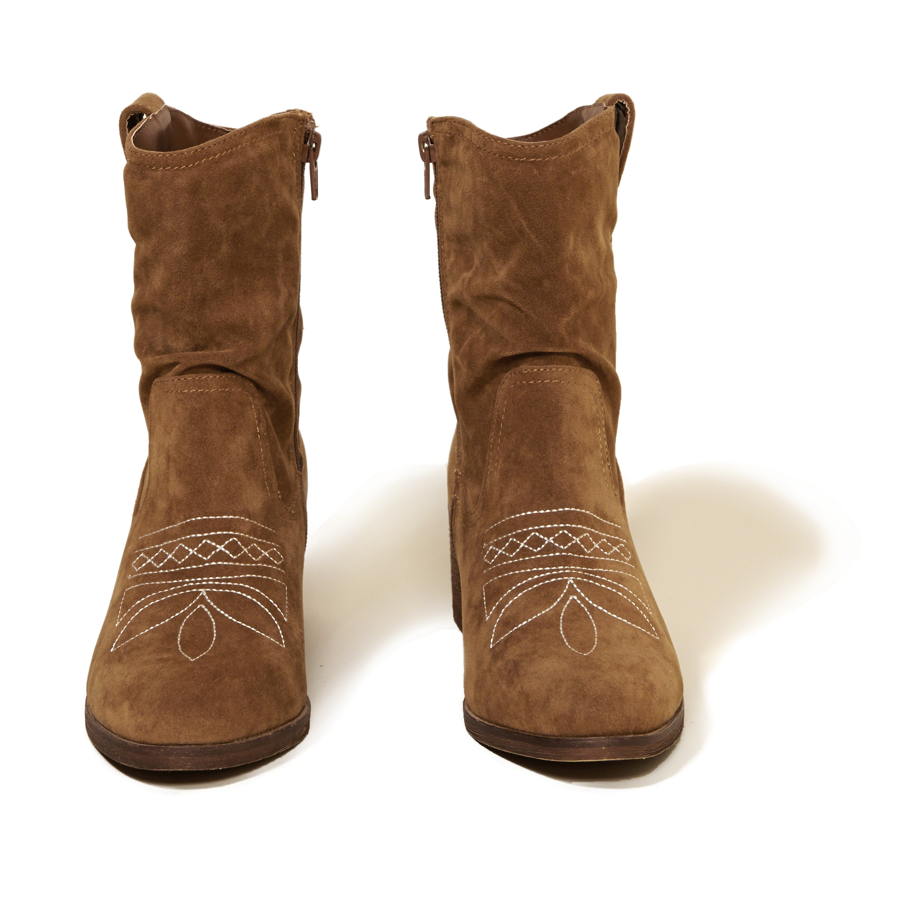 Lyst Hollister Embroidered Slouchy Western Boot in Brown