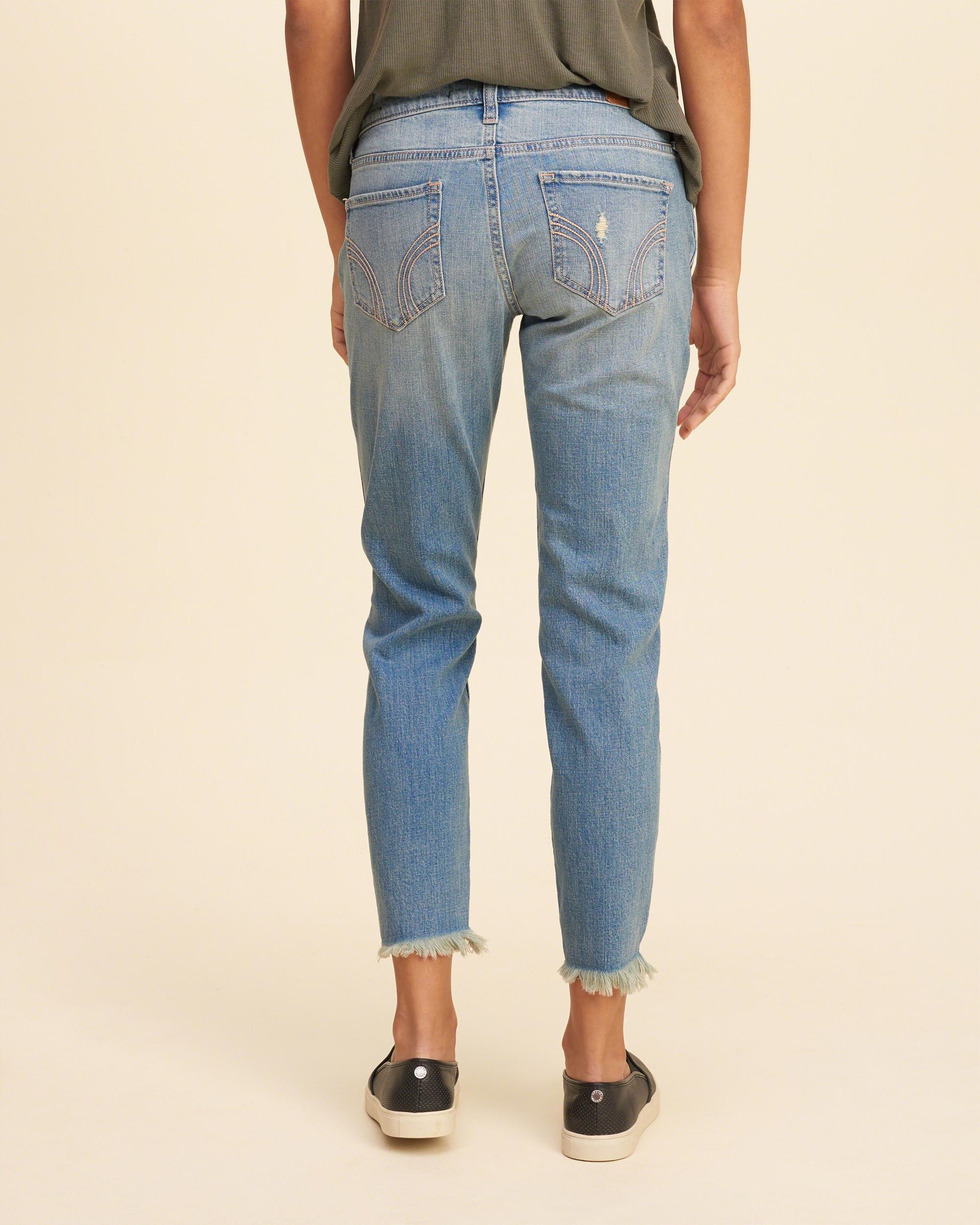 Hollister Ultra Lowrise Slim Boyfriend Jeans in Blue Lyst