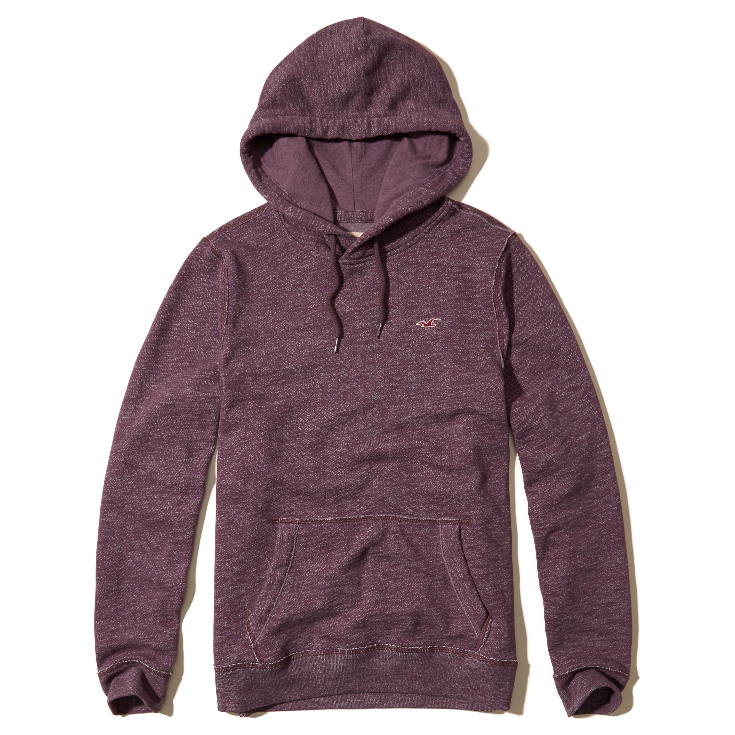 Lyst - Hollister Textured Icon Hoodie in Purple for Men