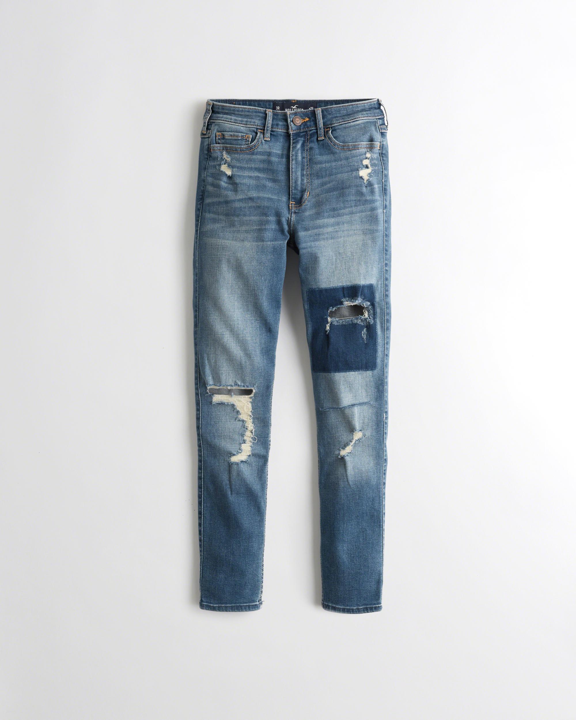 high rise crop super skinny jeans hollister