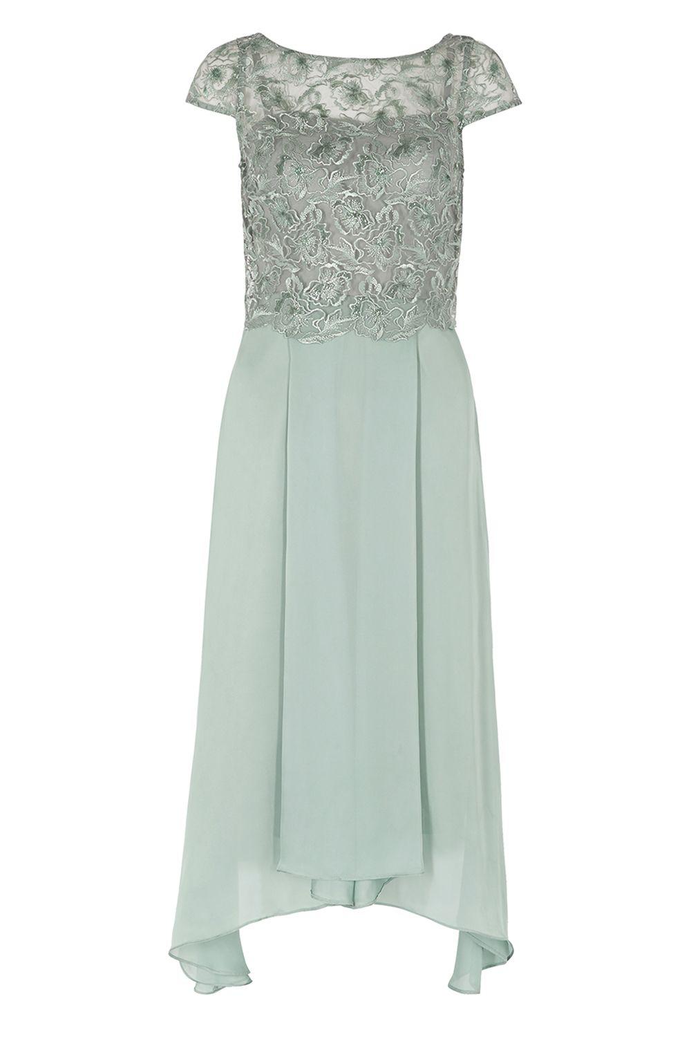 Coast Jade Embroidered Bodice Dress  in Green  Lyst