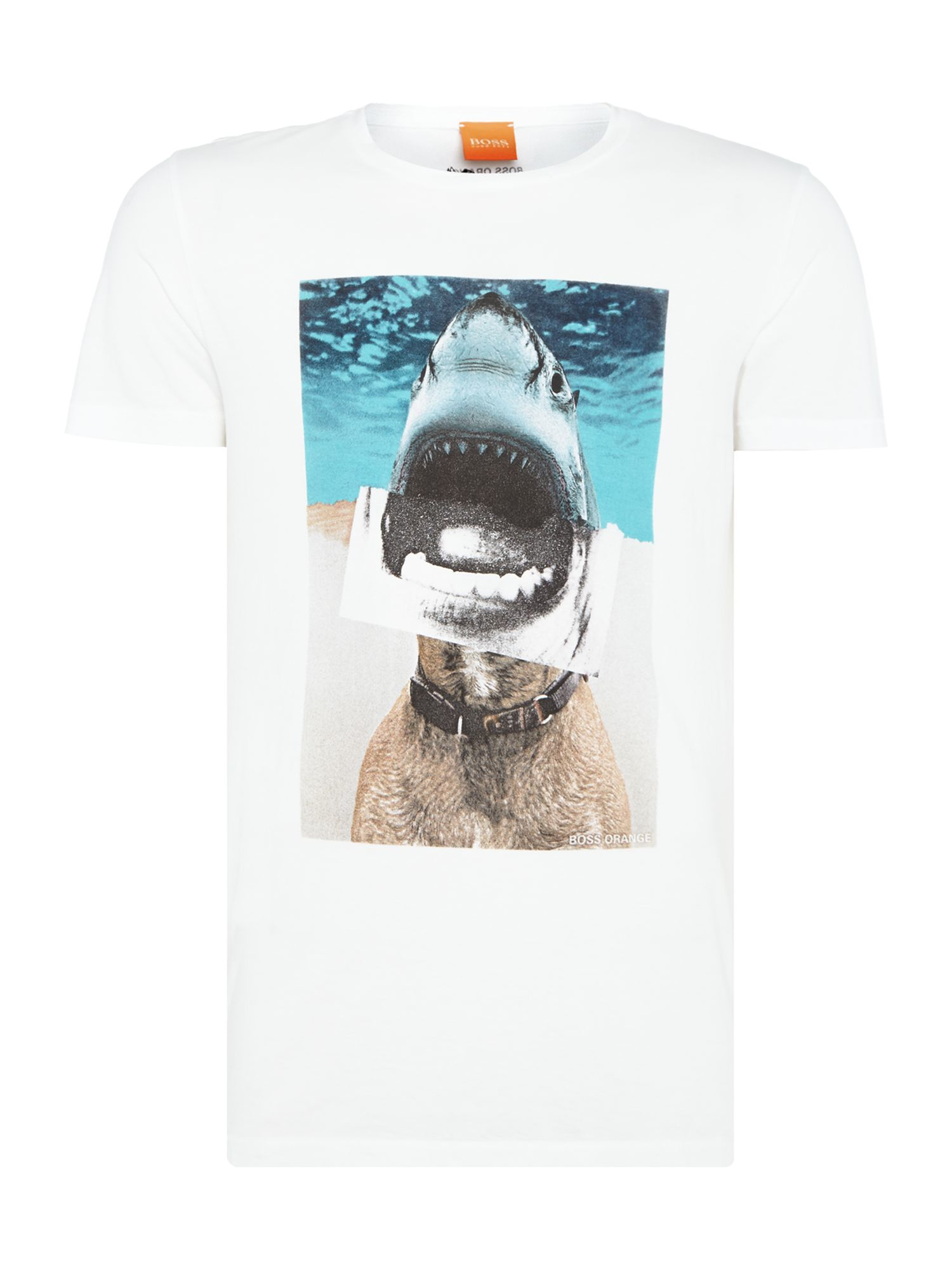 Boss Treyno 1 Half Shark Half Dog Print T Shirt in Multicolor for Men