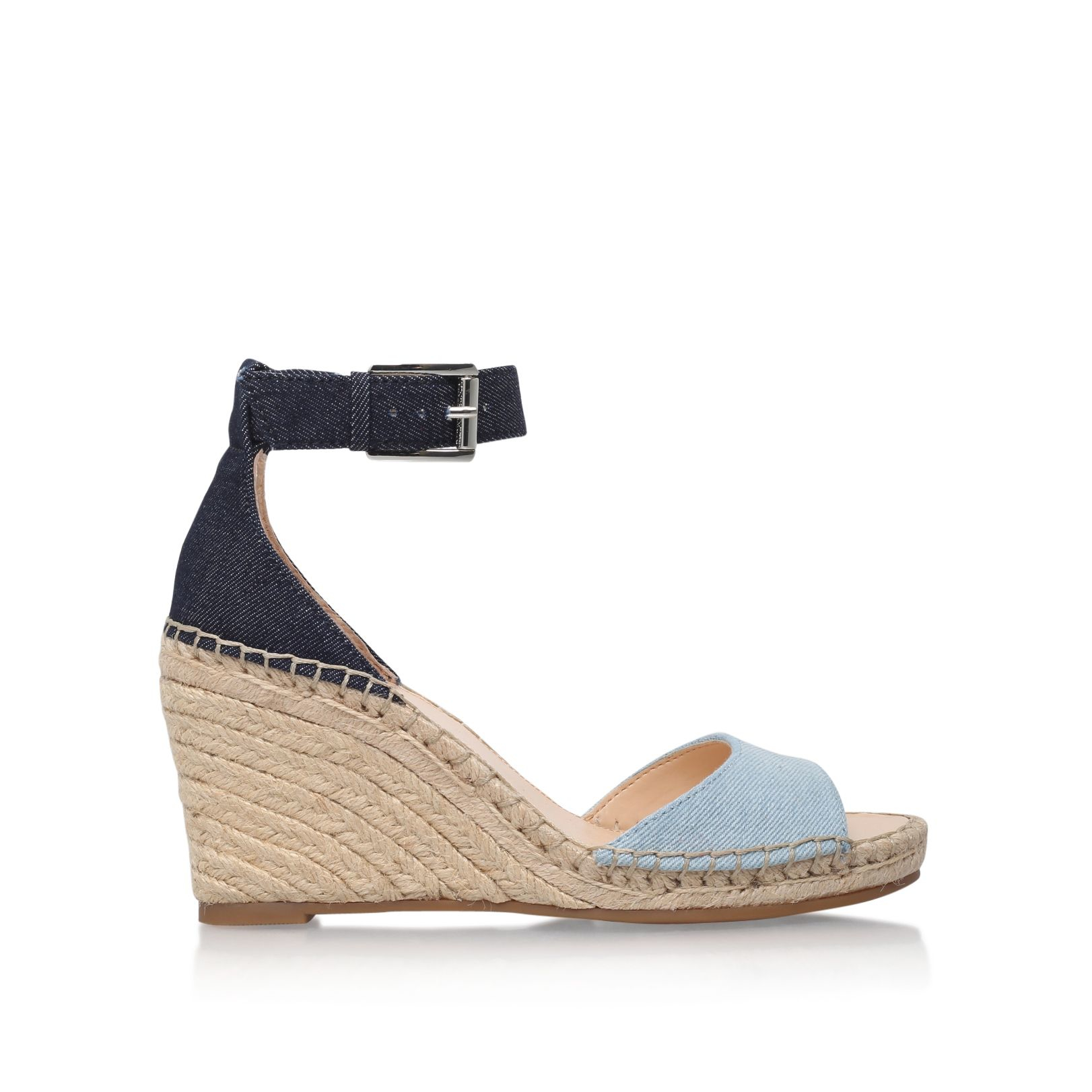 Vince camuto Torian High Wedge Heel Sandals in Blue | Lyst