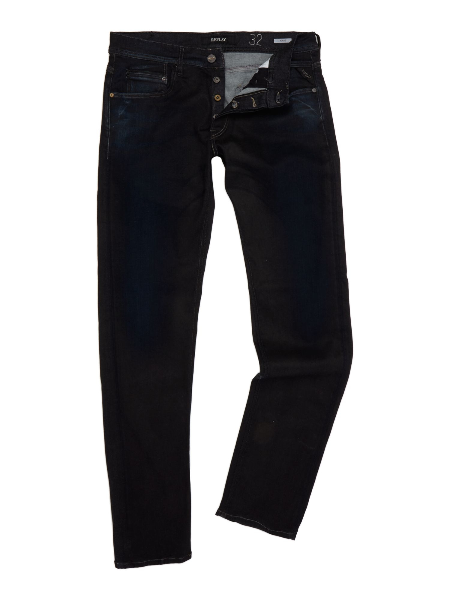 Replay Ronas Hyperflex Slim Fit Jeans in Blue for Men | Lyst