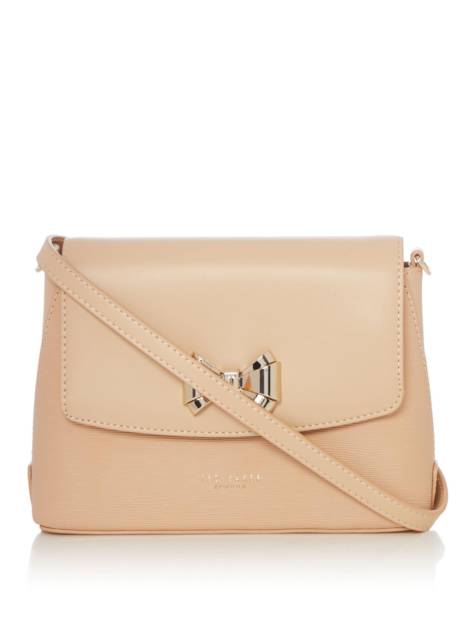 Lyst - Ted Baker Tessi Bow Crossbody Bag in Natural