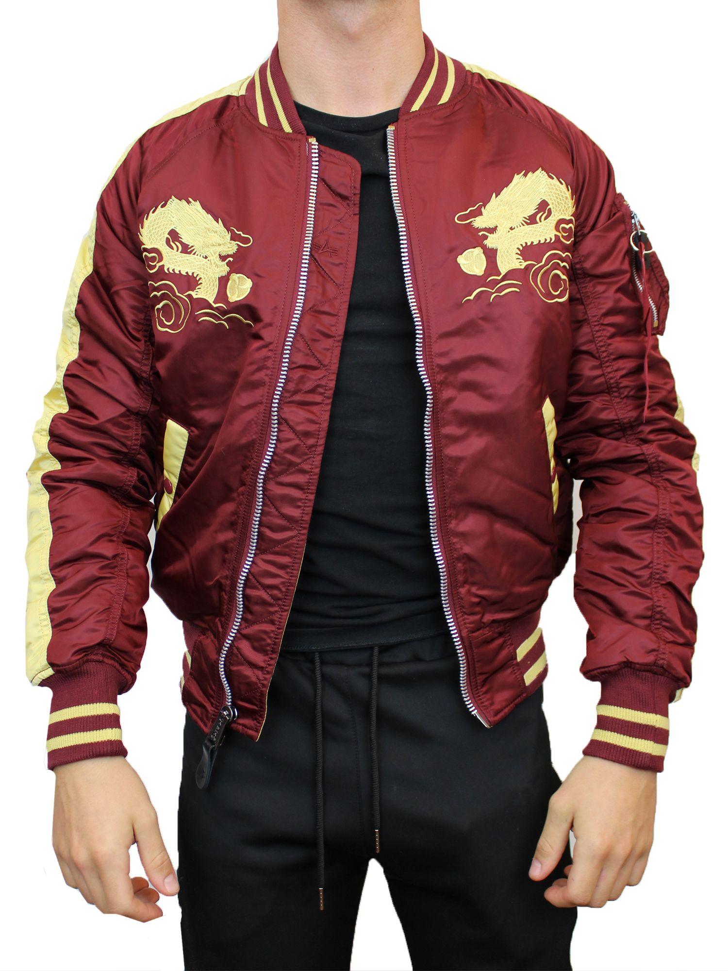 Lyst - Alpha Industries Japan Dragon Bomber Jacket in Red for Men