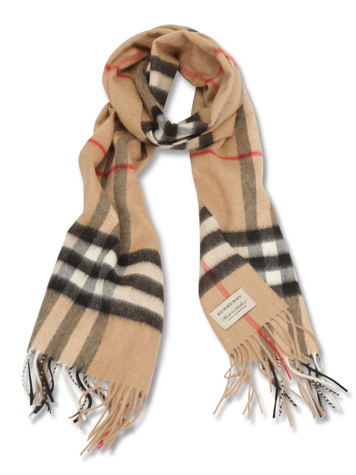 Burberry Heritage Check Cashmere Scarf in Light Brown (Brown) - Lyst