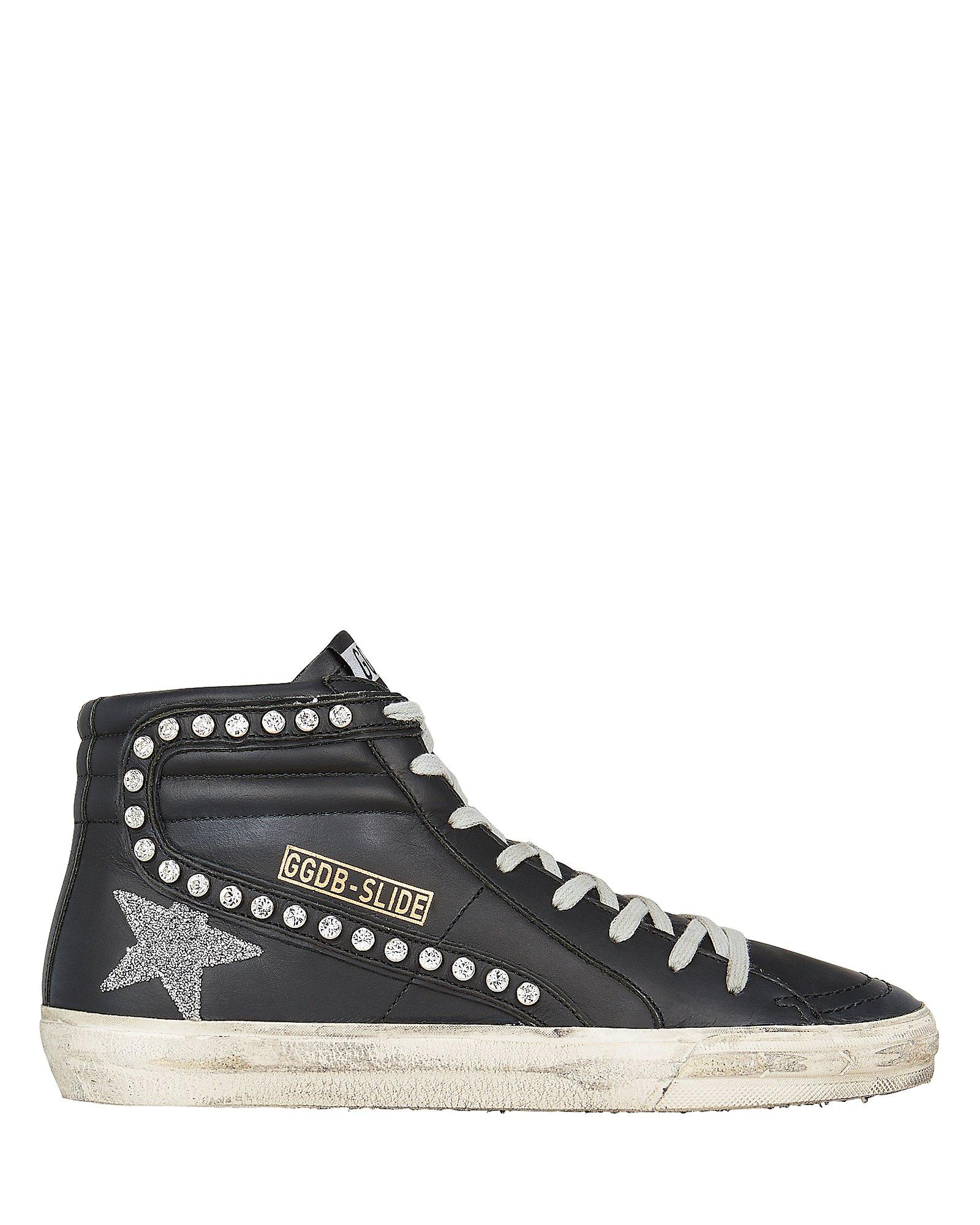 Golden Goose Deluxe Brand Superstar Swarovski Crystal High Top Sneakers ...