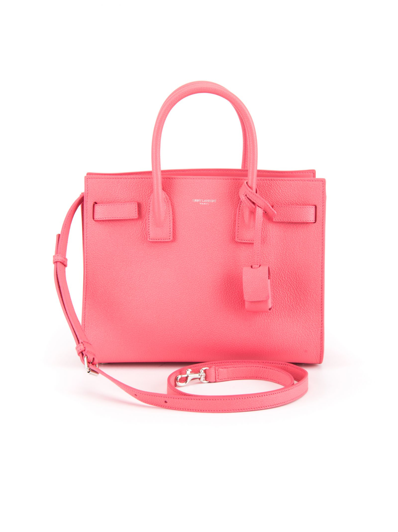 Saint laurent Ysl Baby Sac De Jour Bag With Strap in Red (ROSE ...  