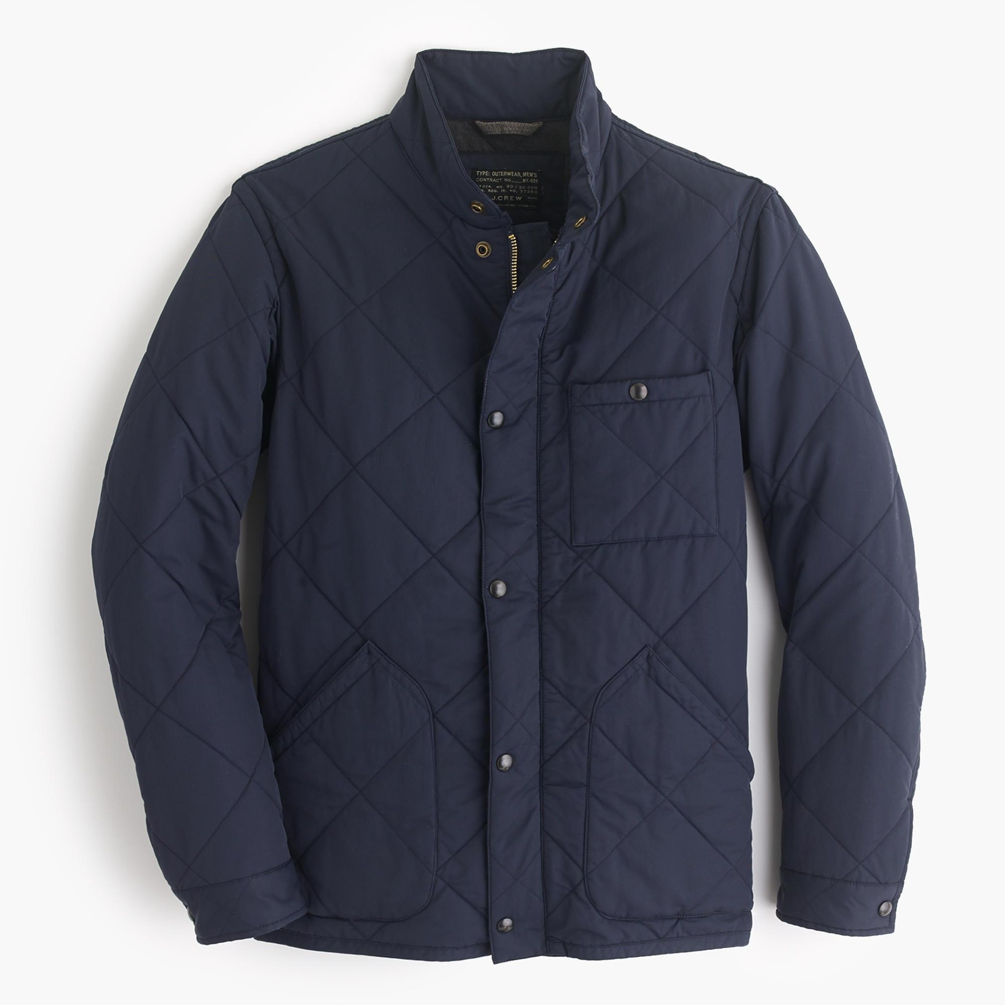 Lyst - J.Crew Sussex Quilted Jacket in Blue for Men
