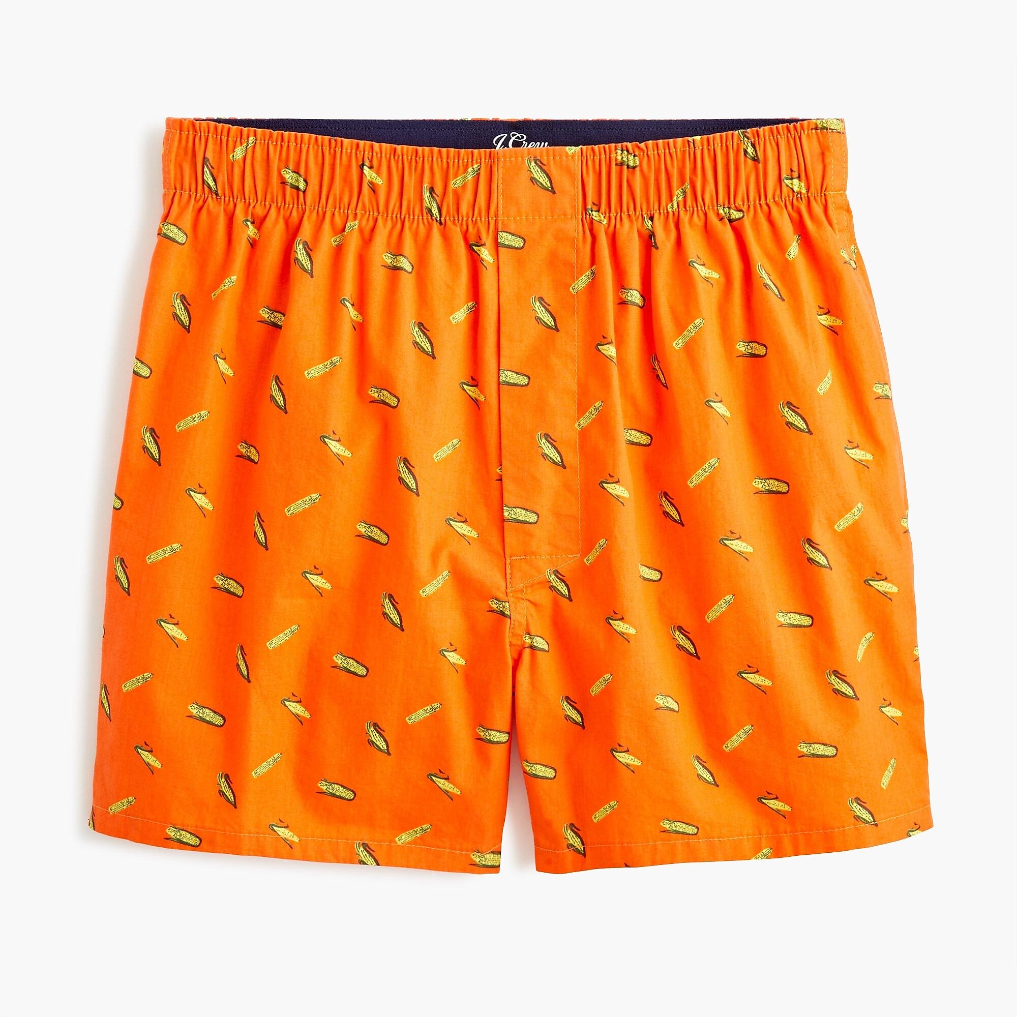 J.Crew Cotton Boxers In Corn On The Cob Print in Orange for Men - Lyst