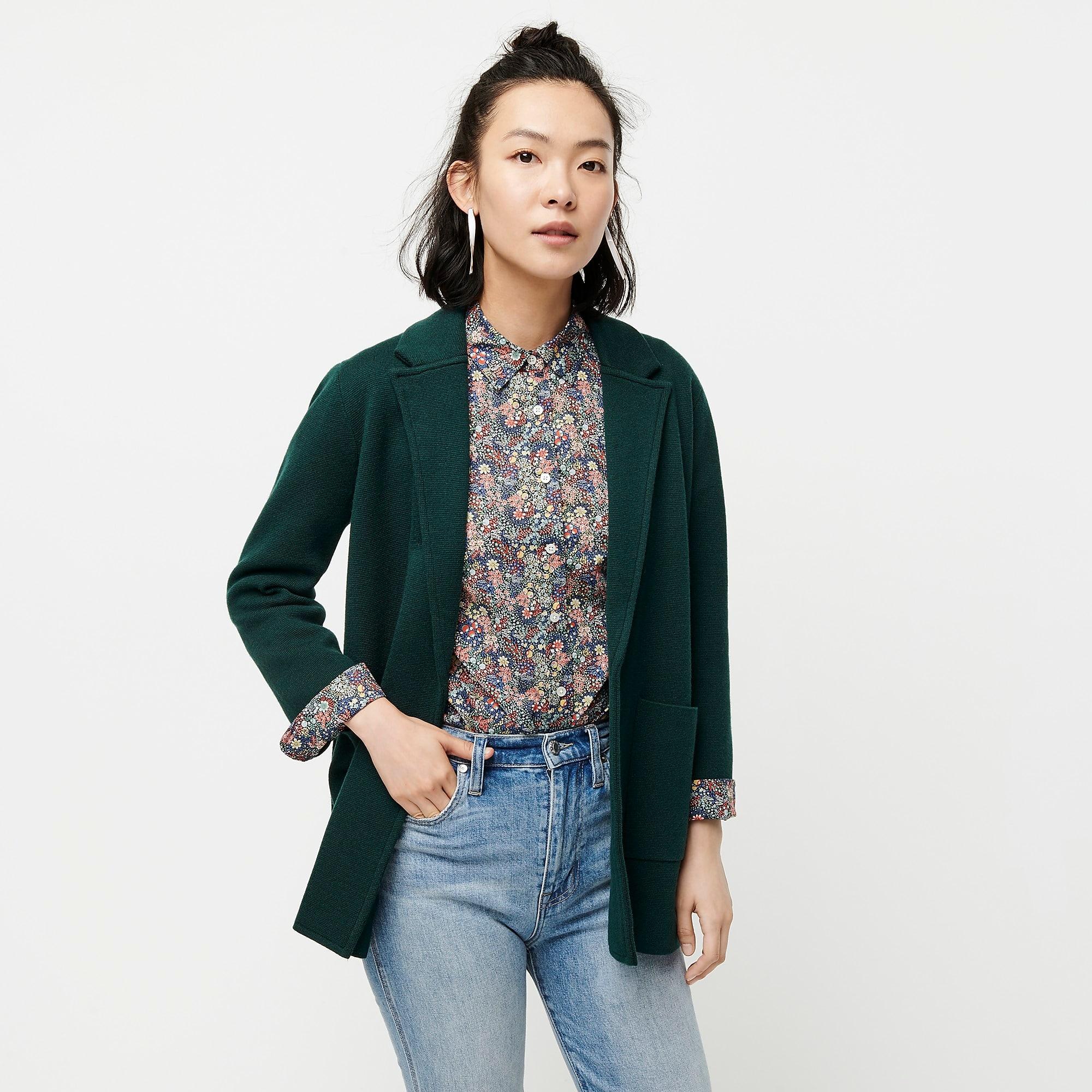 j crew sophie open front blazer