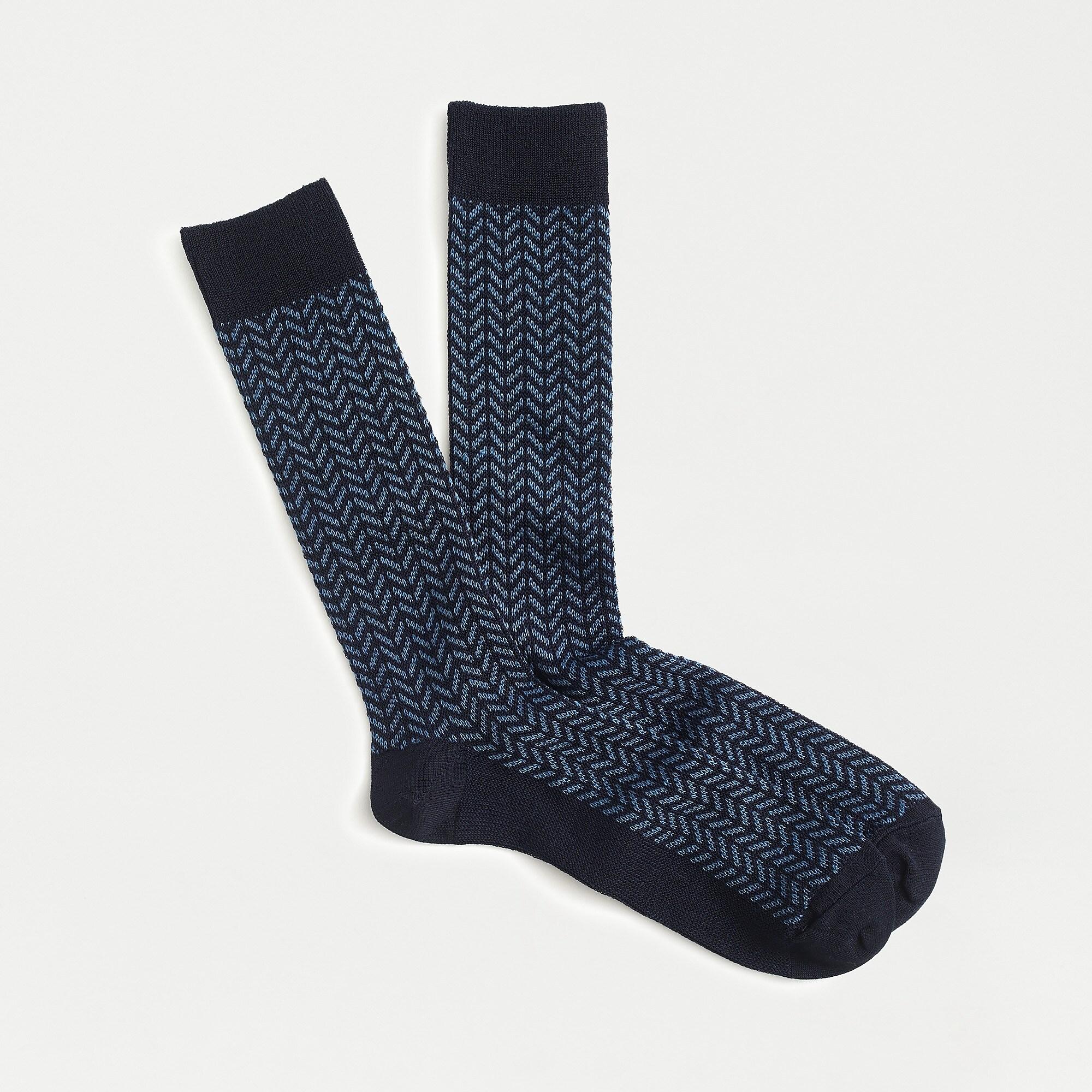 J.Crew Cotton Ribbed Dress Socks in Navy Deep Twilight (Blue) for Men ...