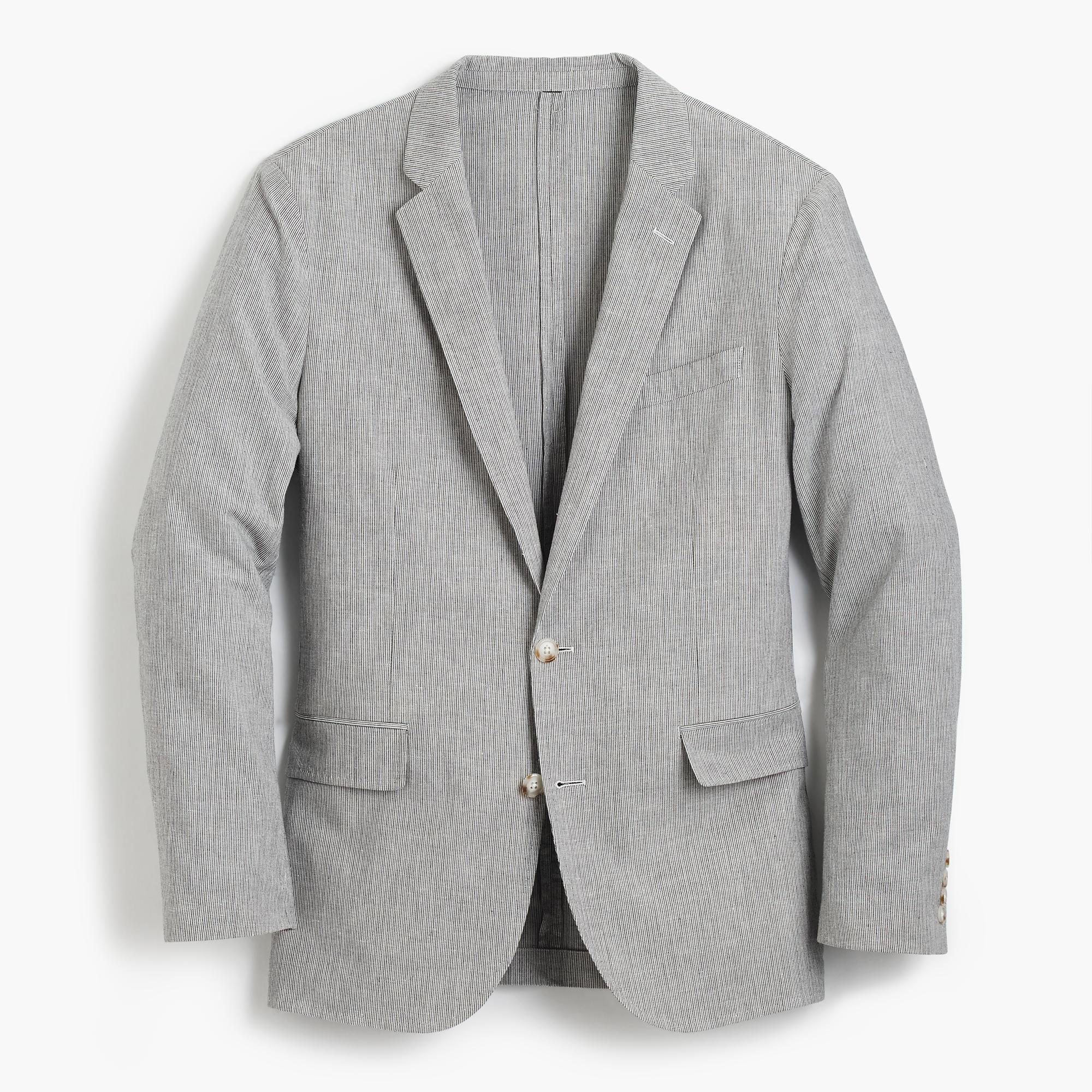 J.crew Unstructured Ludlow Blazer In Cotton-linen in Gray for Men | Lyst