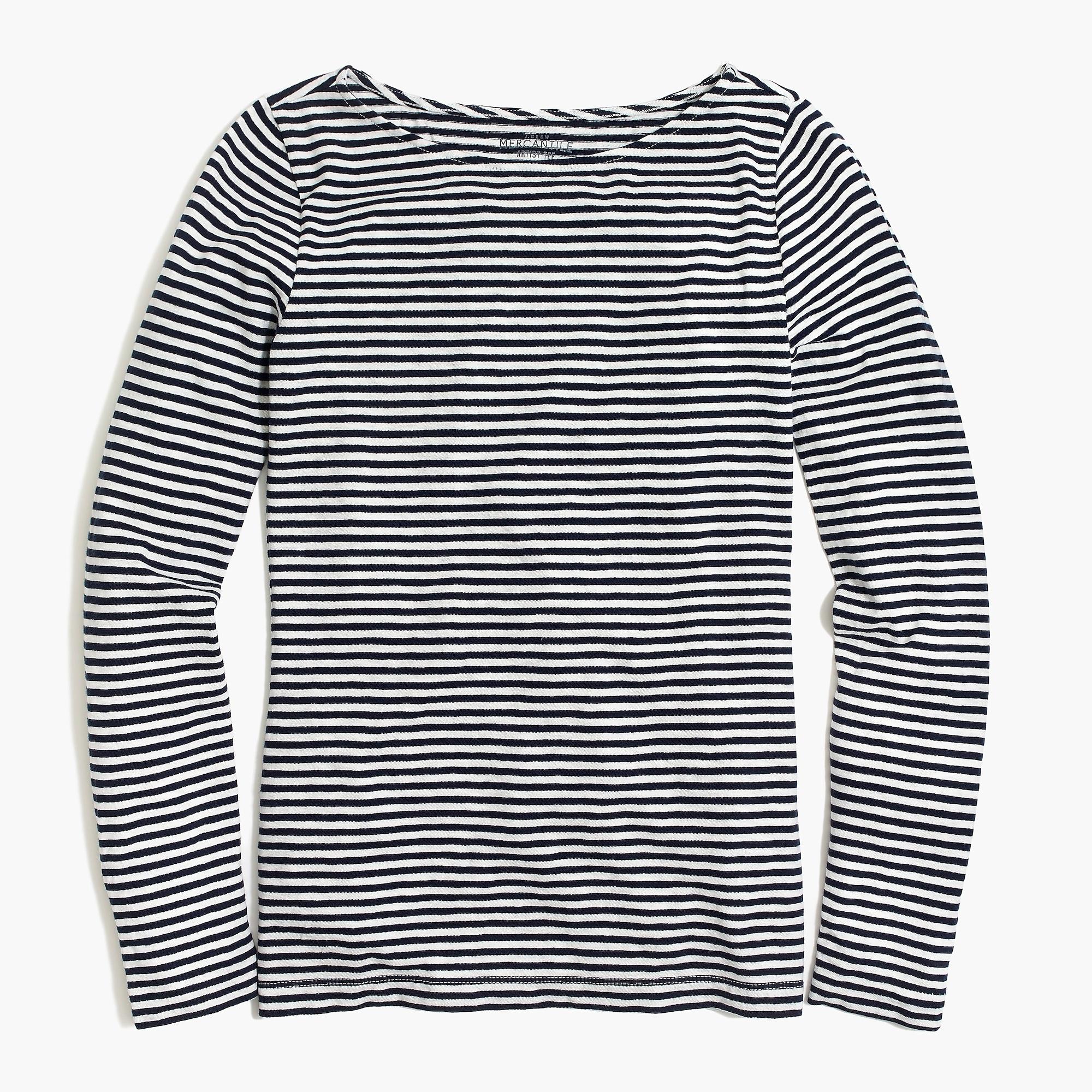 J.Crew Cotton Long-sleeve Striped Artist T-shirt in Navy Ivory (Blue ...