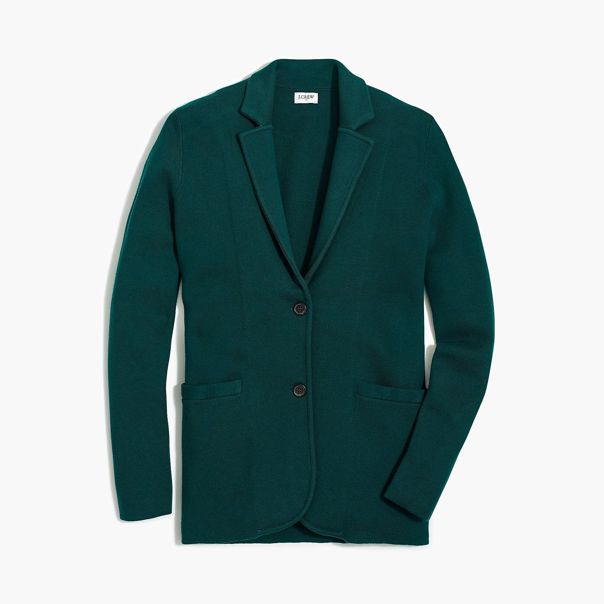 J.Crew Cotton Sweater-blazer in Green - Lyst