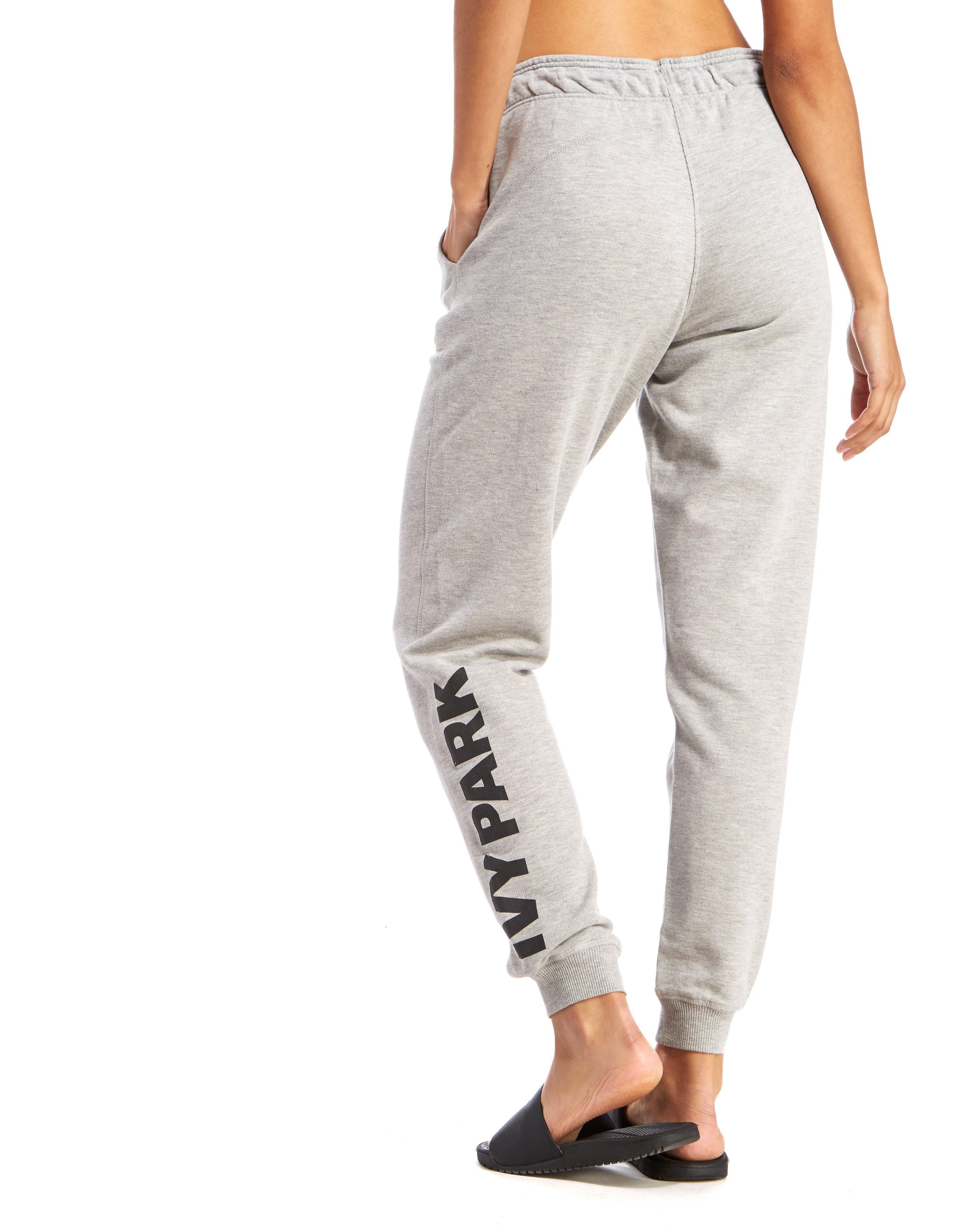 Ivy Park Cotton Jogging Pants in Grey (Gray) - Lyst