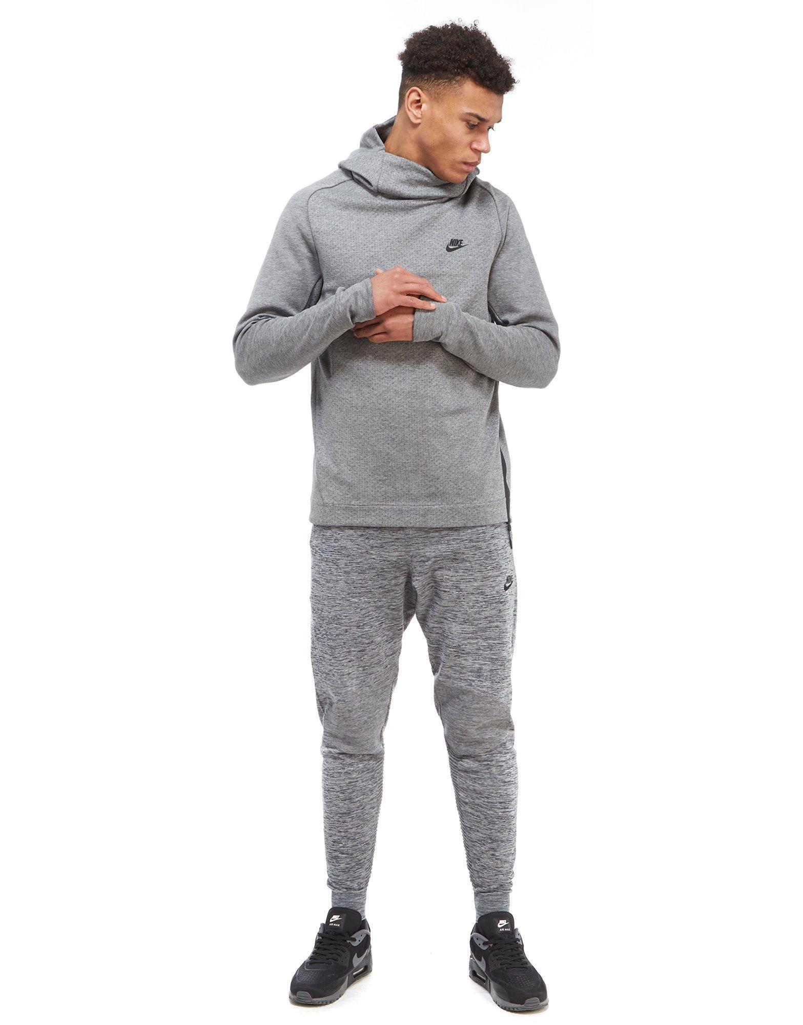 Nike Tech Fleece Mesh Overhead Hoody in Gray for Men | Lyst