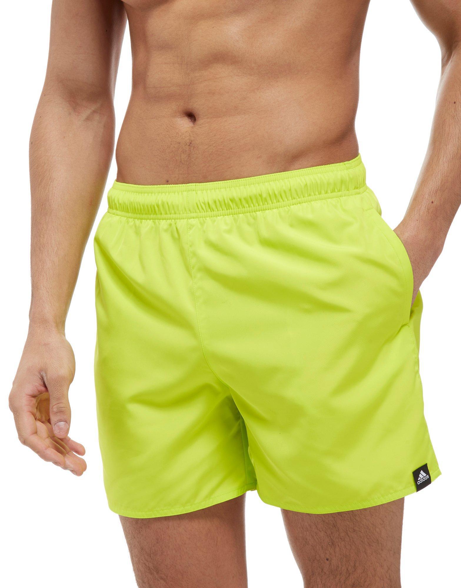 Lyst - adidas Solid Swim Shorts in Yellow for Men