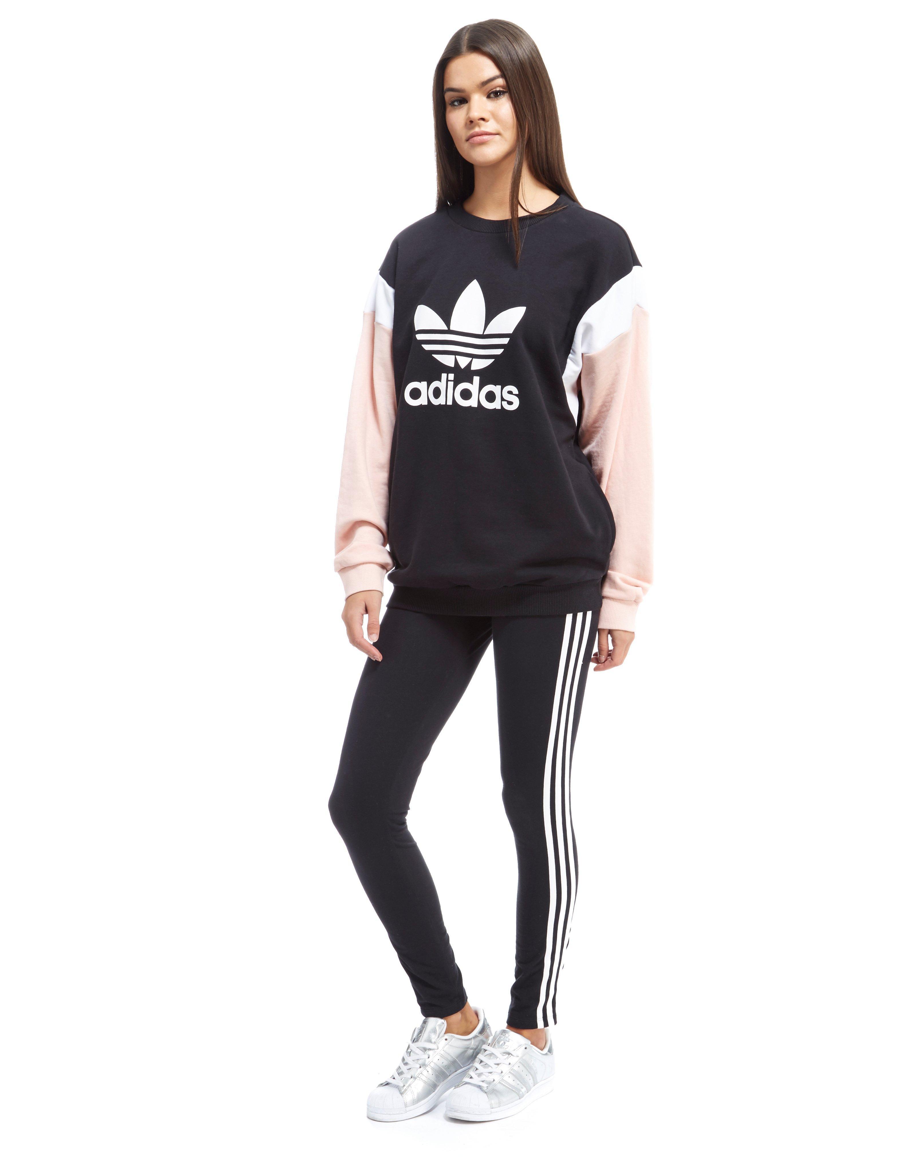 adidas originals colour block crew sweatshirt adidas originals colour block crew sweatshirt