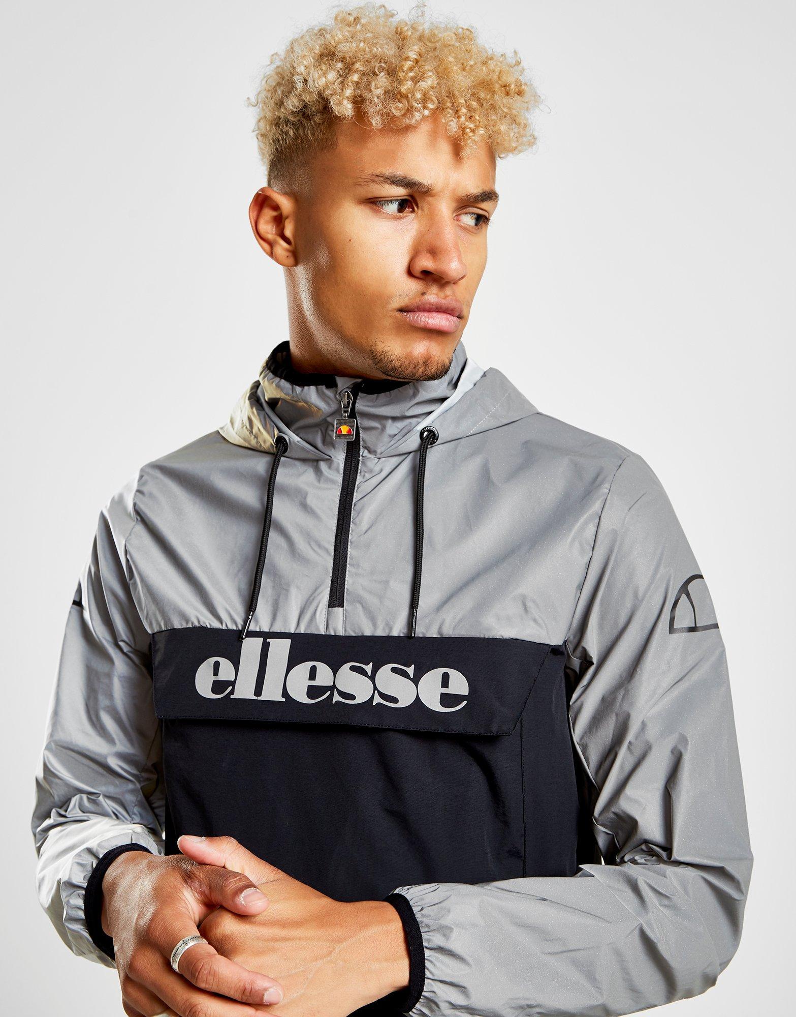 Ellesse Synthetic Volks Reflective Colour Block Jacket in Black/Silver ...