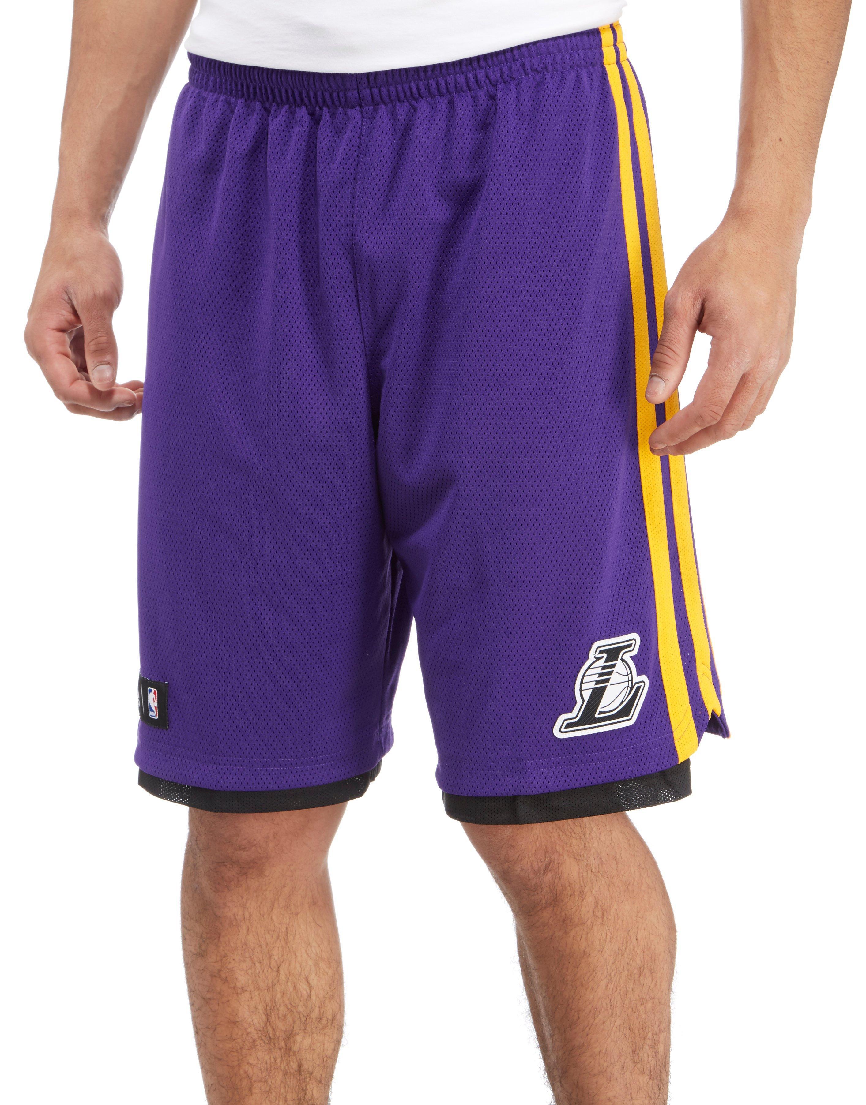 Lyst - Adidas Hoops Los Angeles Lakers Shorts in Purple for Men