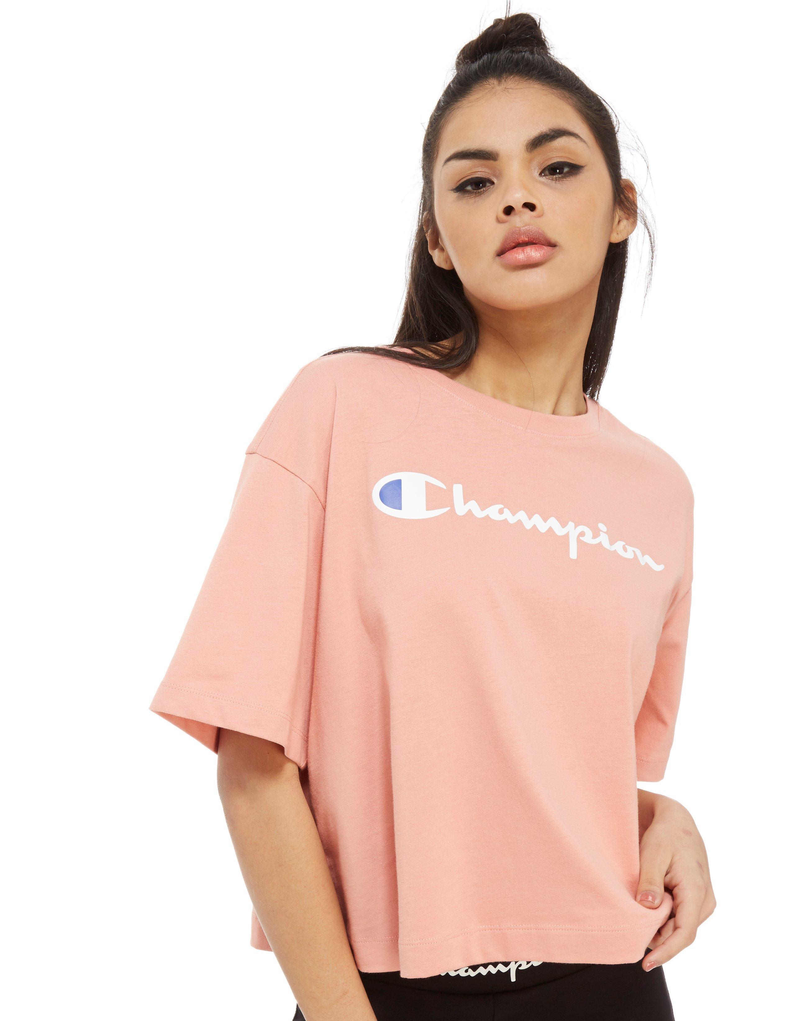 champion tee pink