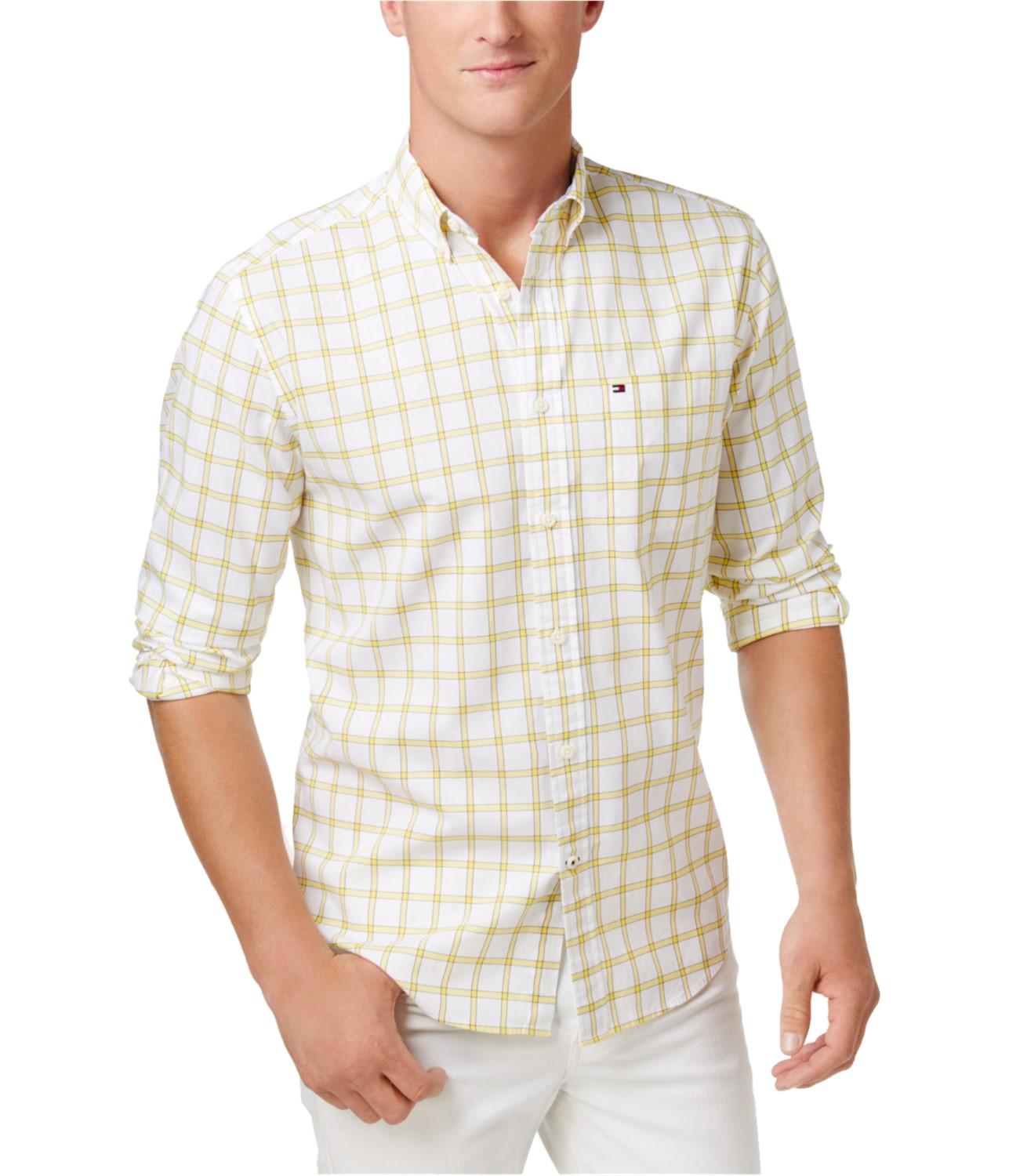 Tommy Hilfiger Mens Murdoch Grid Button Up Shirt