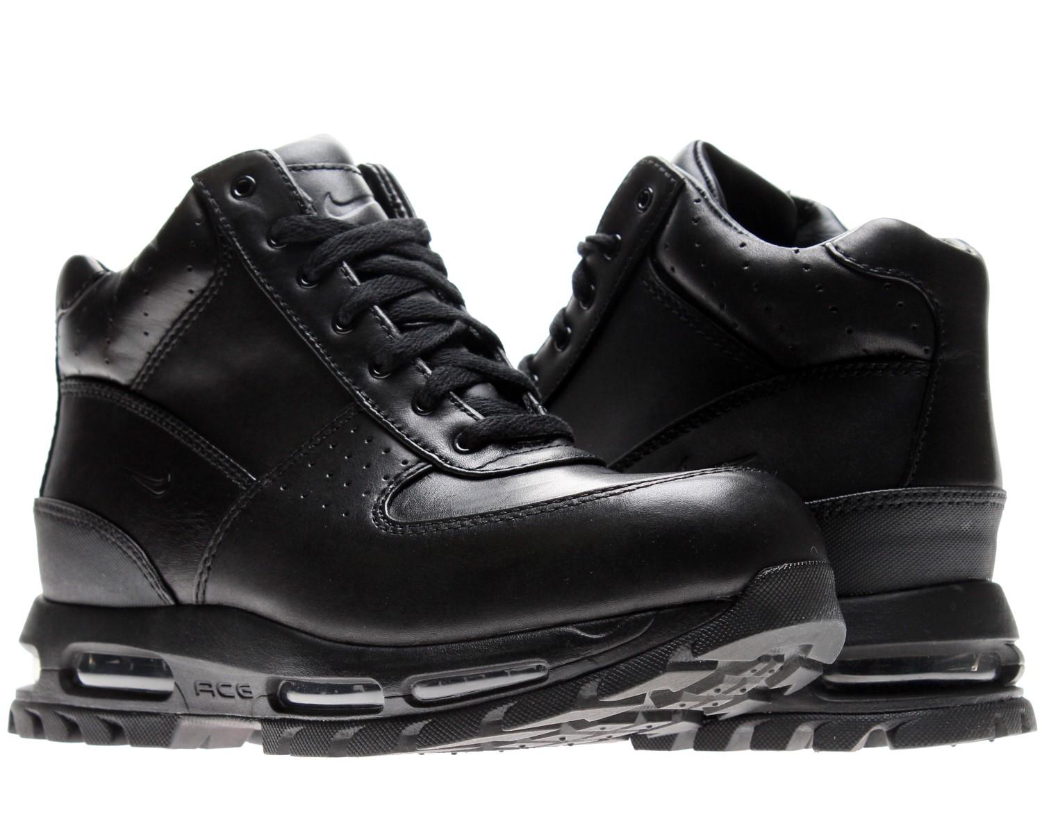 black nike air max boots