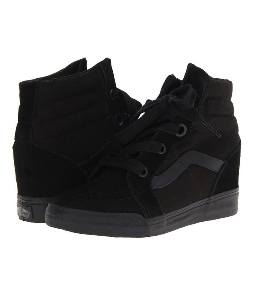 vans sk8 hi wedge all black vans sk8 hi wedge all black