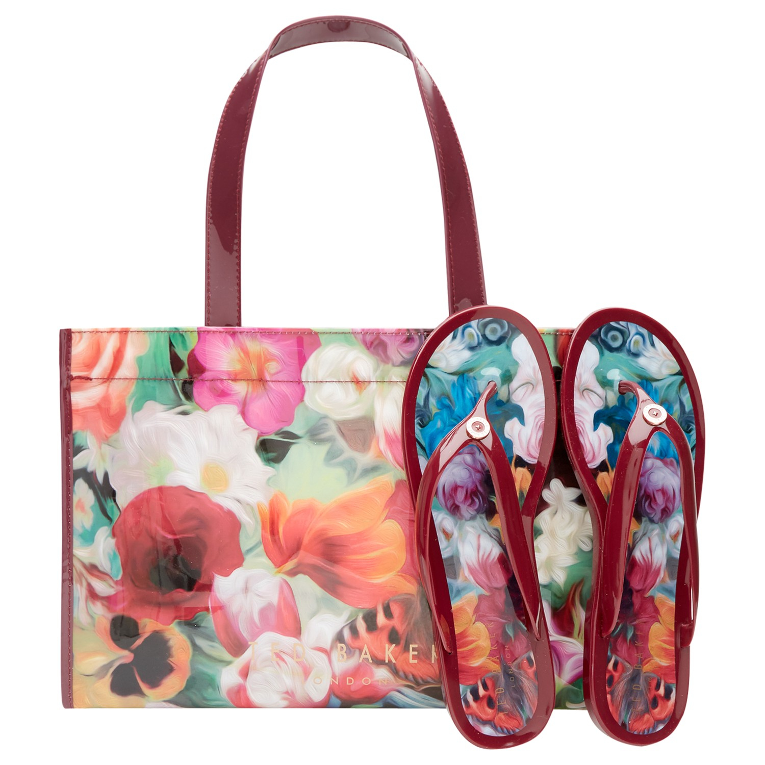 ted baker flip flops and shopper set