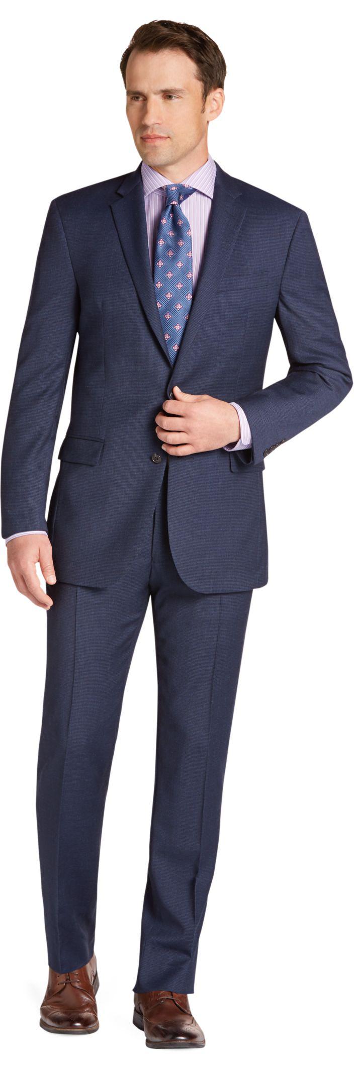 Lyst - Jos. A. Bank 1905 Collection Slim Fit Mini Check Suit in Blue ...