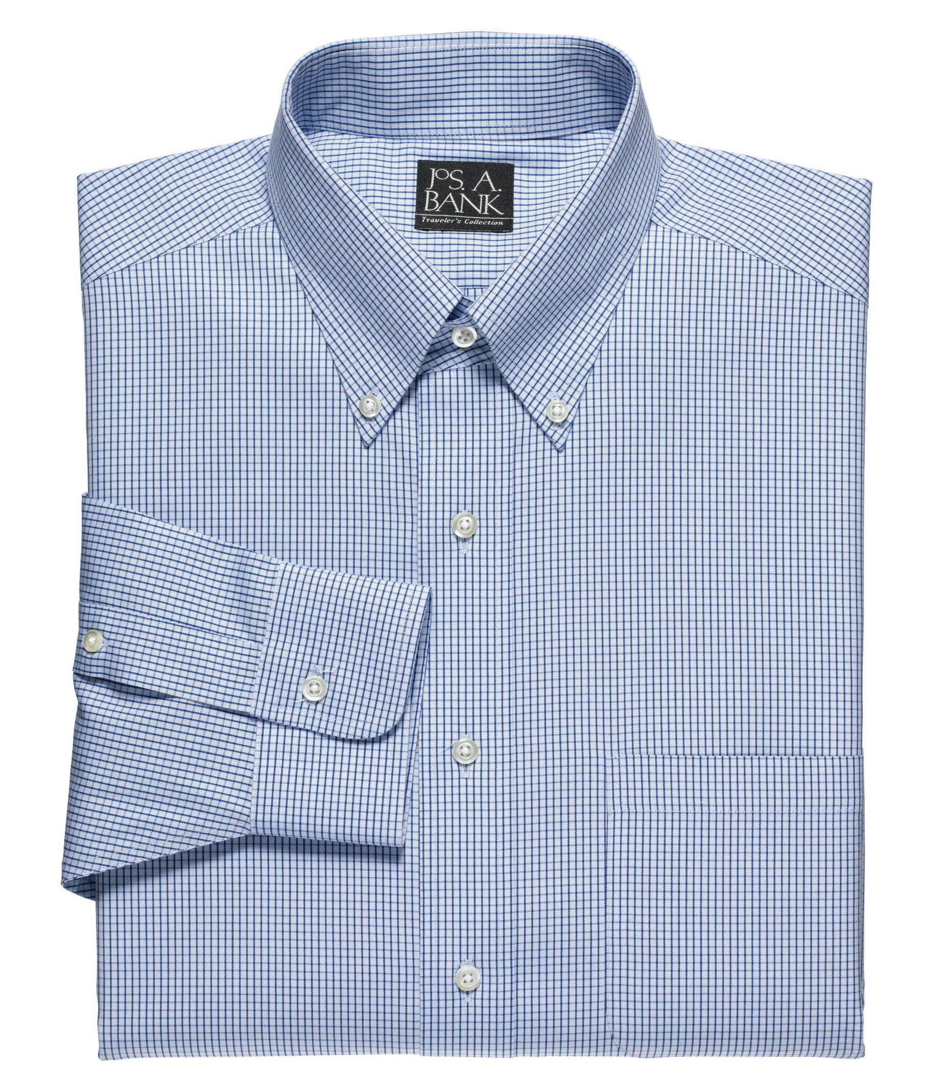 Lyst - Jos. A. Bank Traveler Collection Traditional Fit Button-down ...