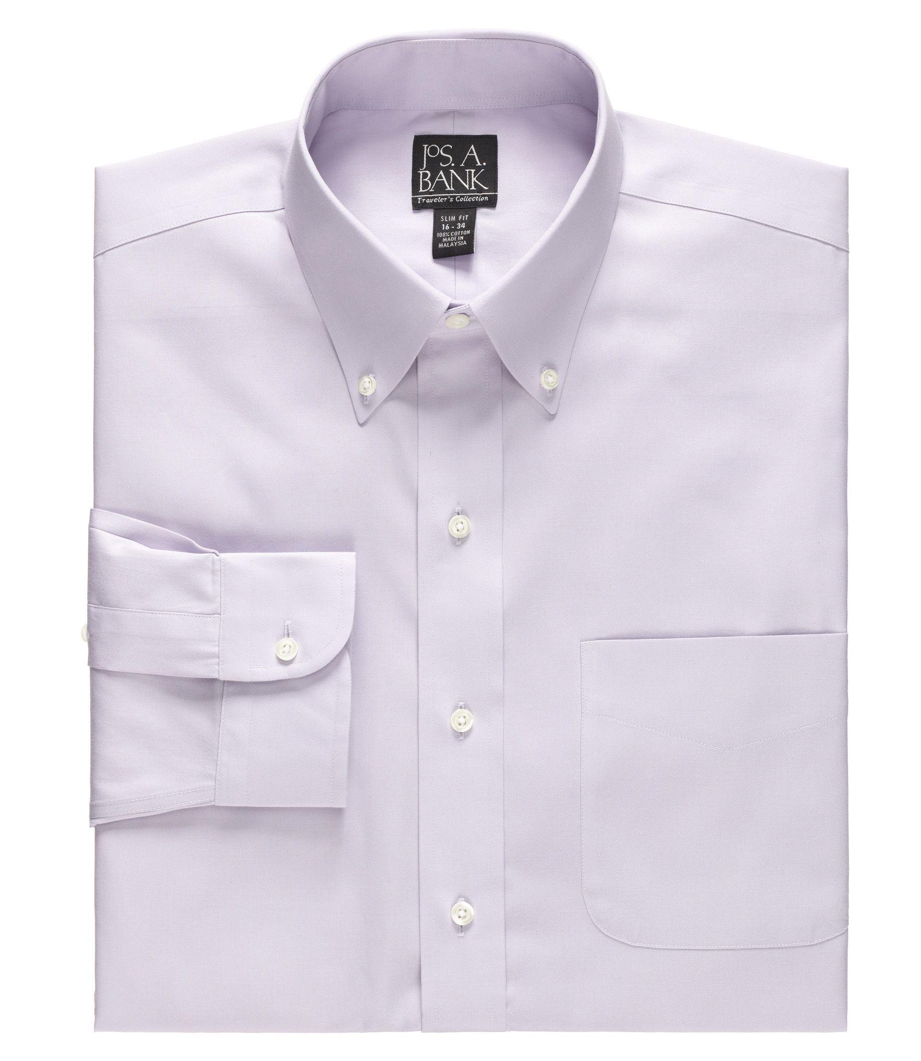 Lyst - Jos. A. Bank Traveler Collection Slim Fit Button-down Collar ...