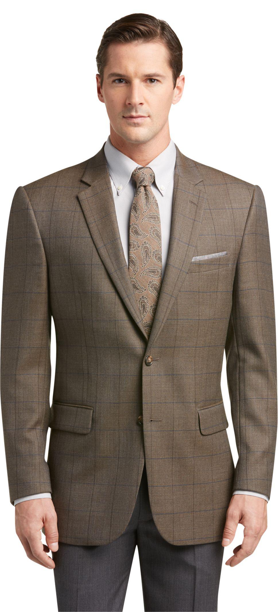 Lyst - Jos. A. Bank Traveler Collection Traditional Fit Windowpane ...