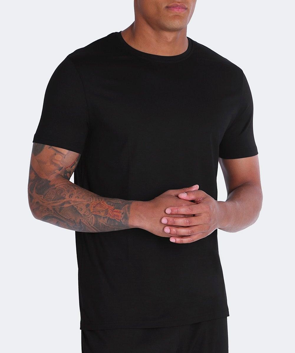 Derek Rose Synthetic Crew Neck Basel T-shirt in Black for Men - Lyst