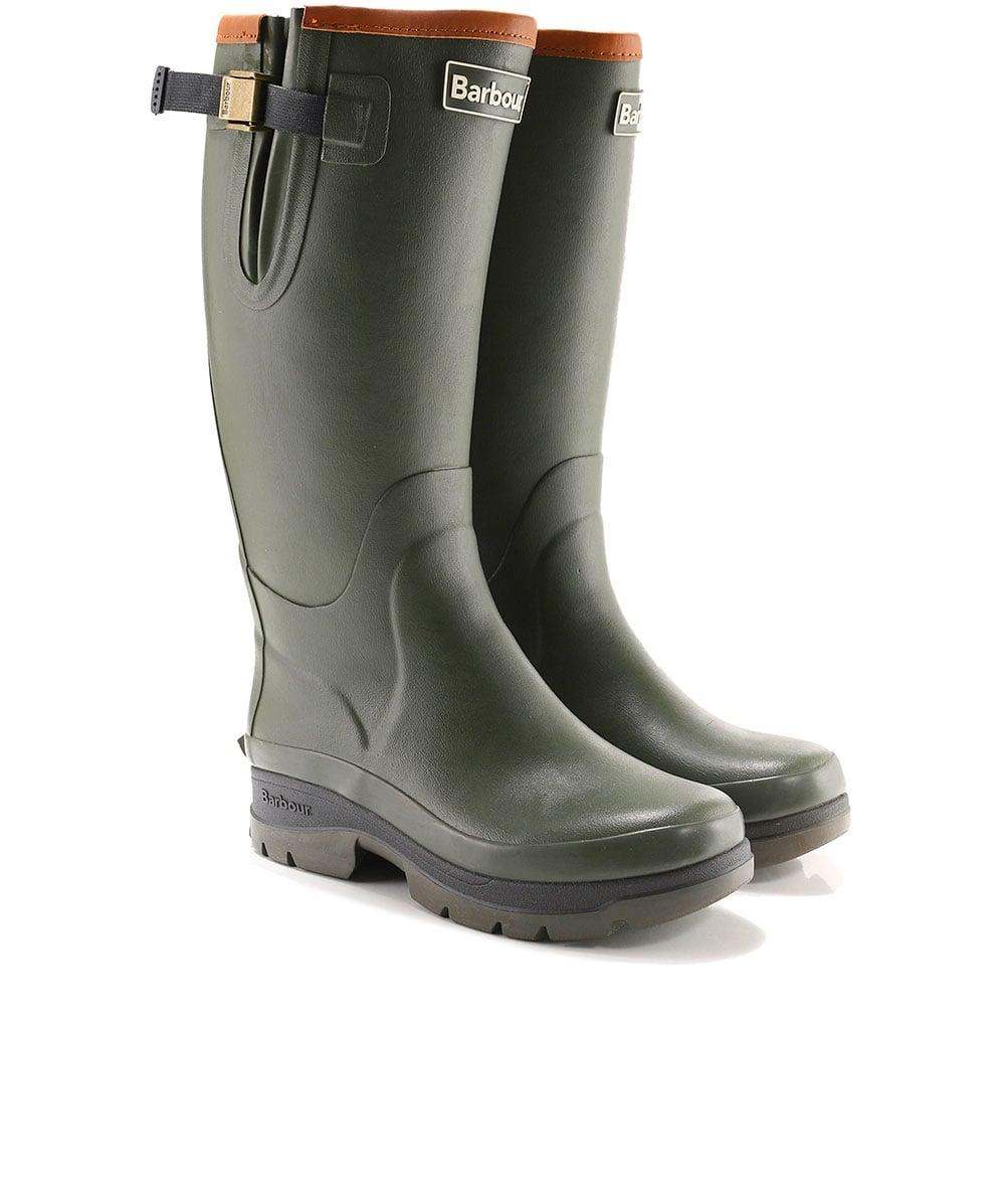 Barbour Rubber Tempest Wellington Boots in Olive (Green) for Men - Save ...