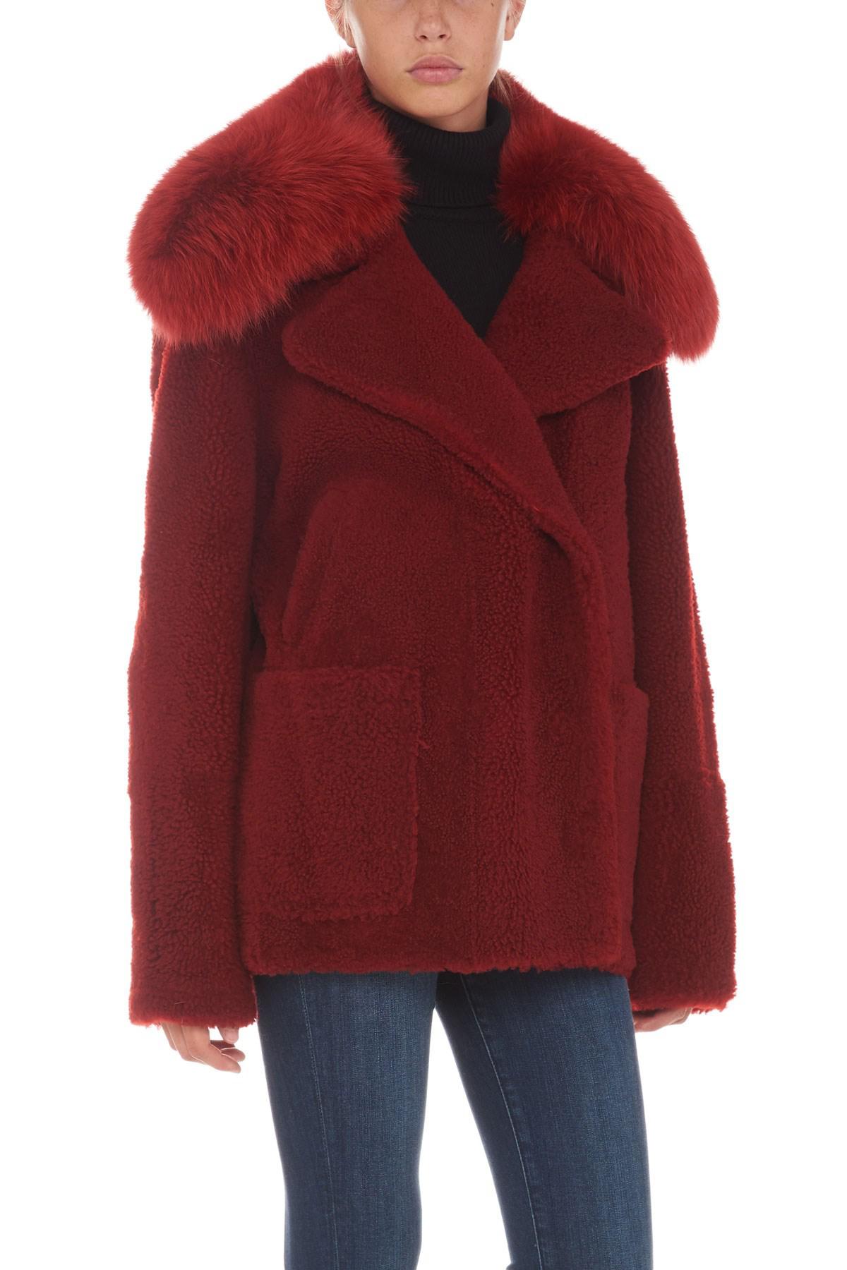 Lyst - Yves Salomon Shearling Fur in Red