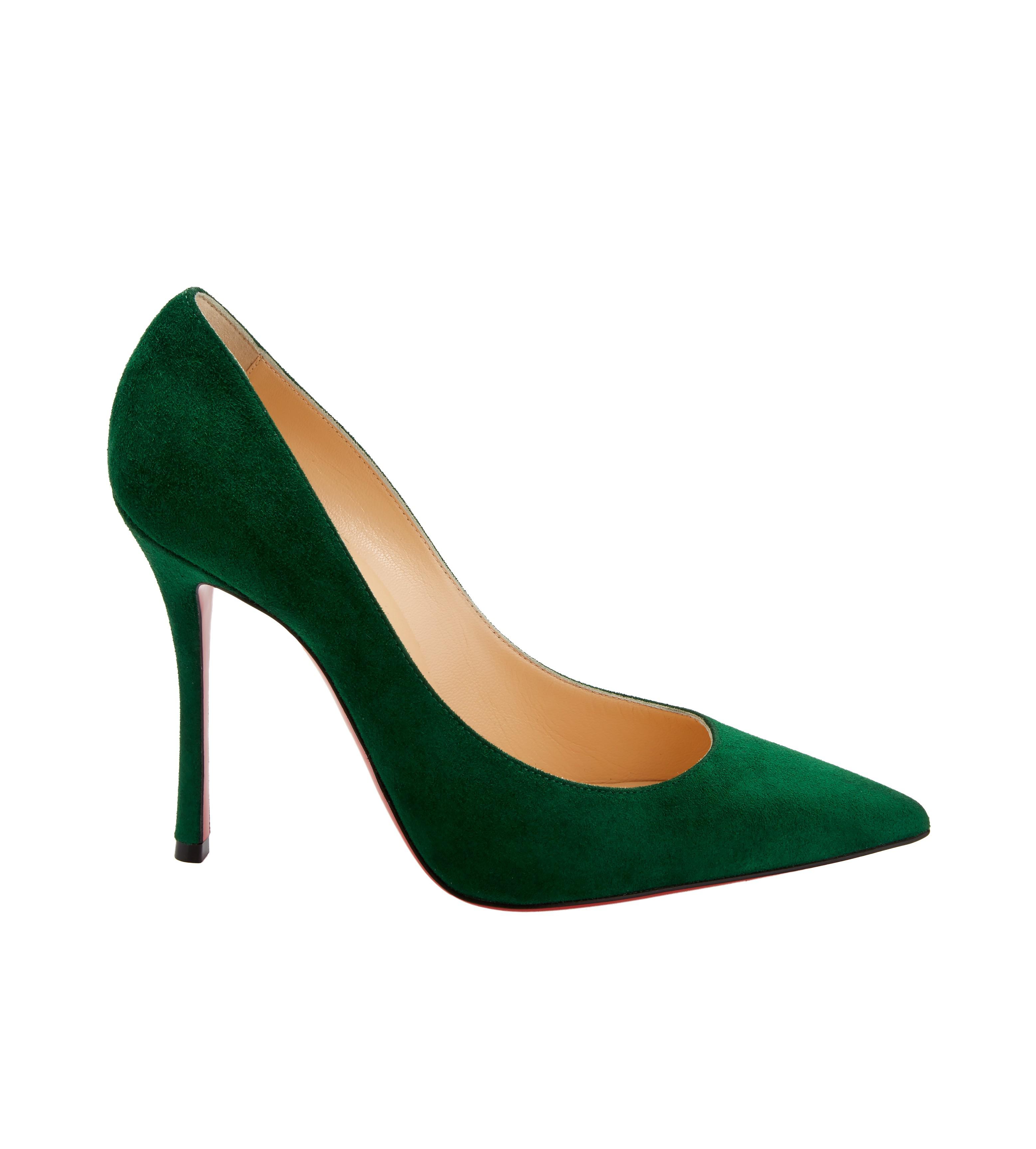 Lyst - Christian Louboutin Decoltish Jungle Green Suede Pumps in Green